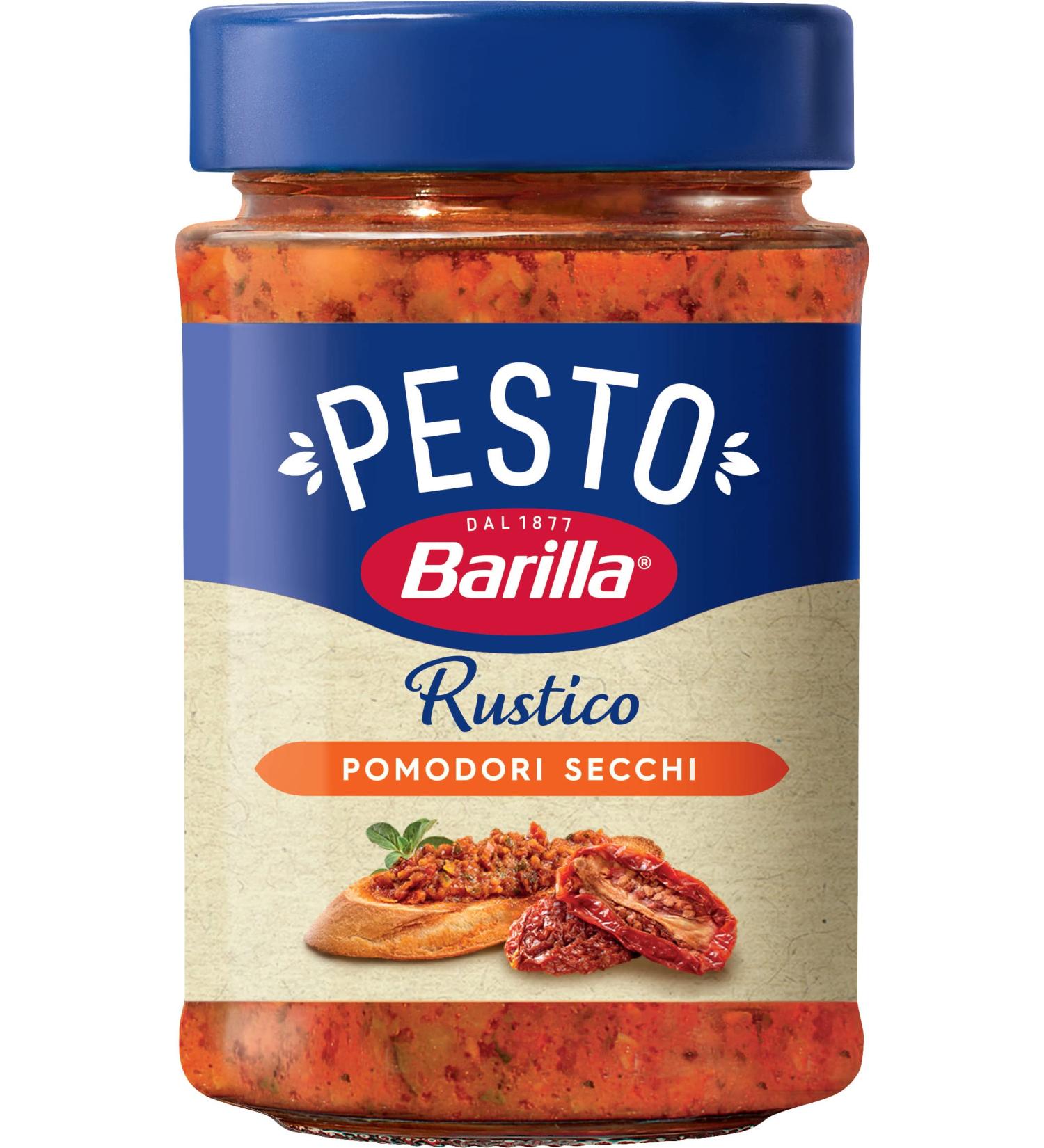 Barilla Pesto Rustico Pomodori Secchi 200g | Gluten-Free Vegan Italian Pasta Sauce with Sun-Dried Tomatoes | Red Pesto | 1 Pack - Buy Online on SooperMarket.com