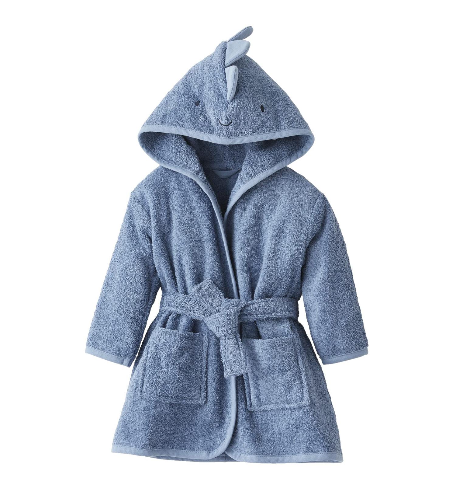 Vertbaudet Baby Bathrobe Little Dino Oeko-Tex 80 Blue