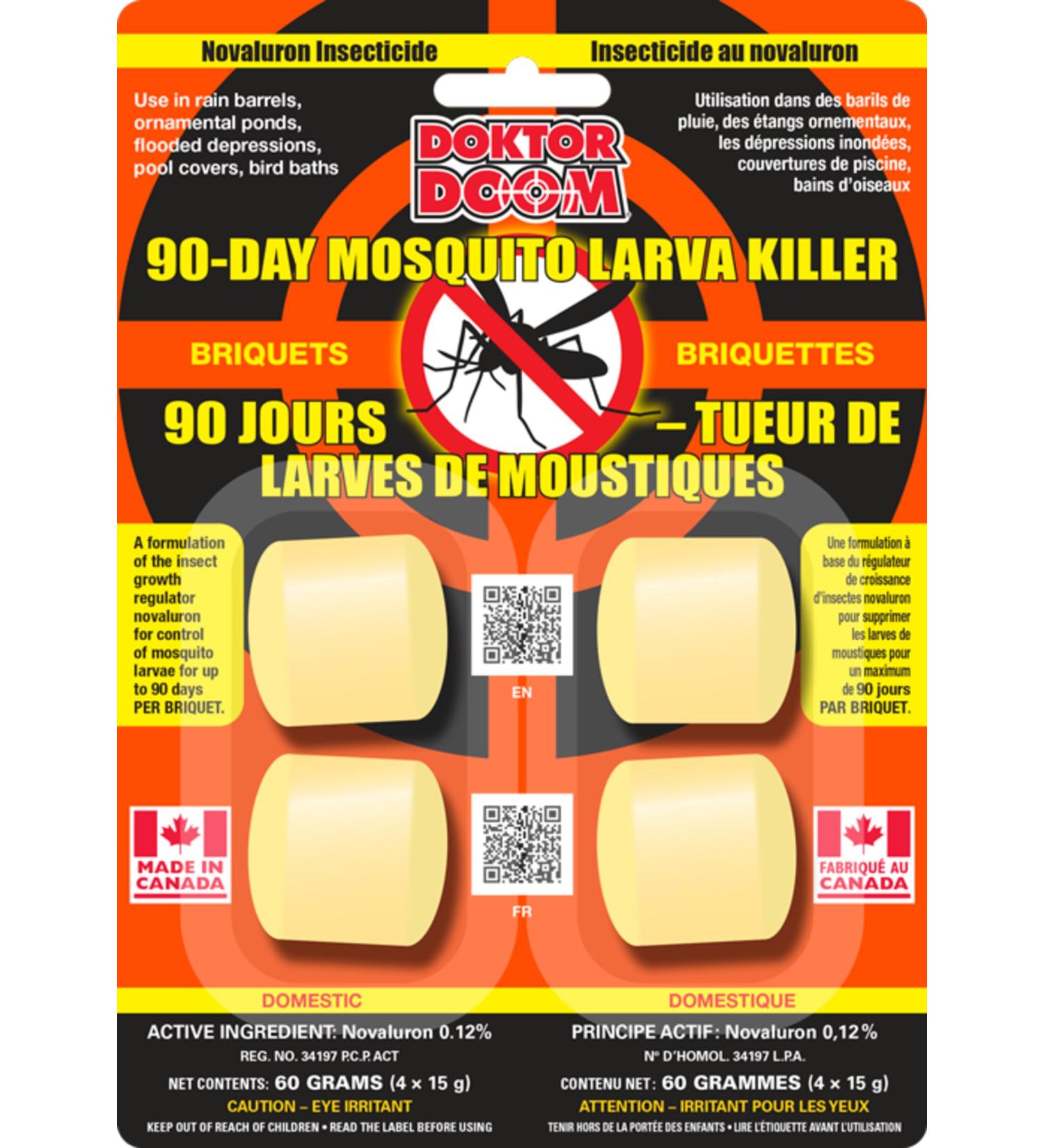 Doktor Doom 90-Day Larva Killer Mosquito/Insect Briquets/Dunks 4-pk - Buy Online on SooperMarket.com