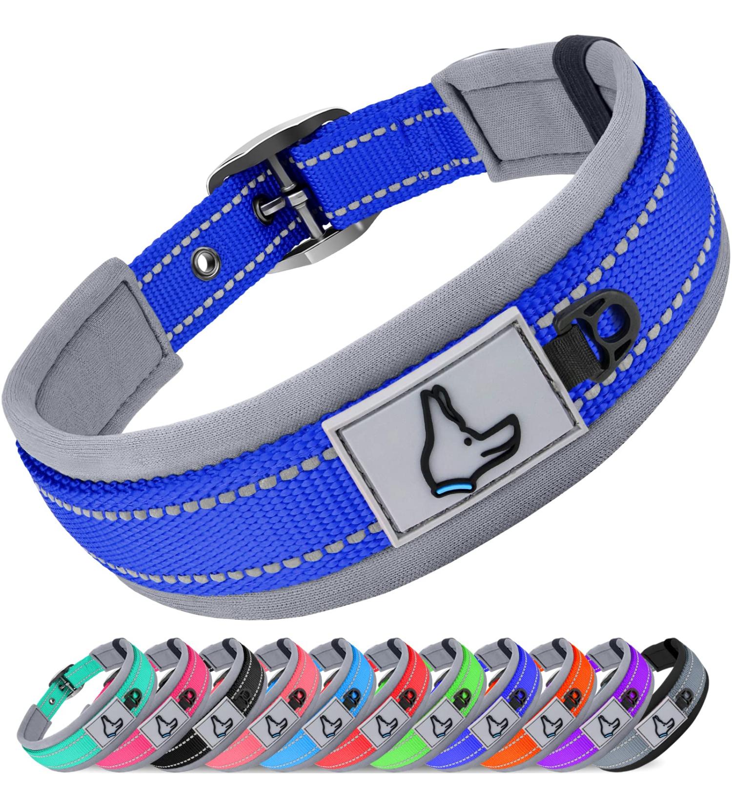Buy Joytale Royal Blue Dog Collar - Softly Padded Neoprene for Medium Dogs | Nylon Reflective Wide Design - 1 Pack - Buy Online on SooperMarket.com