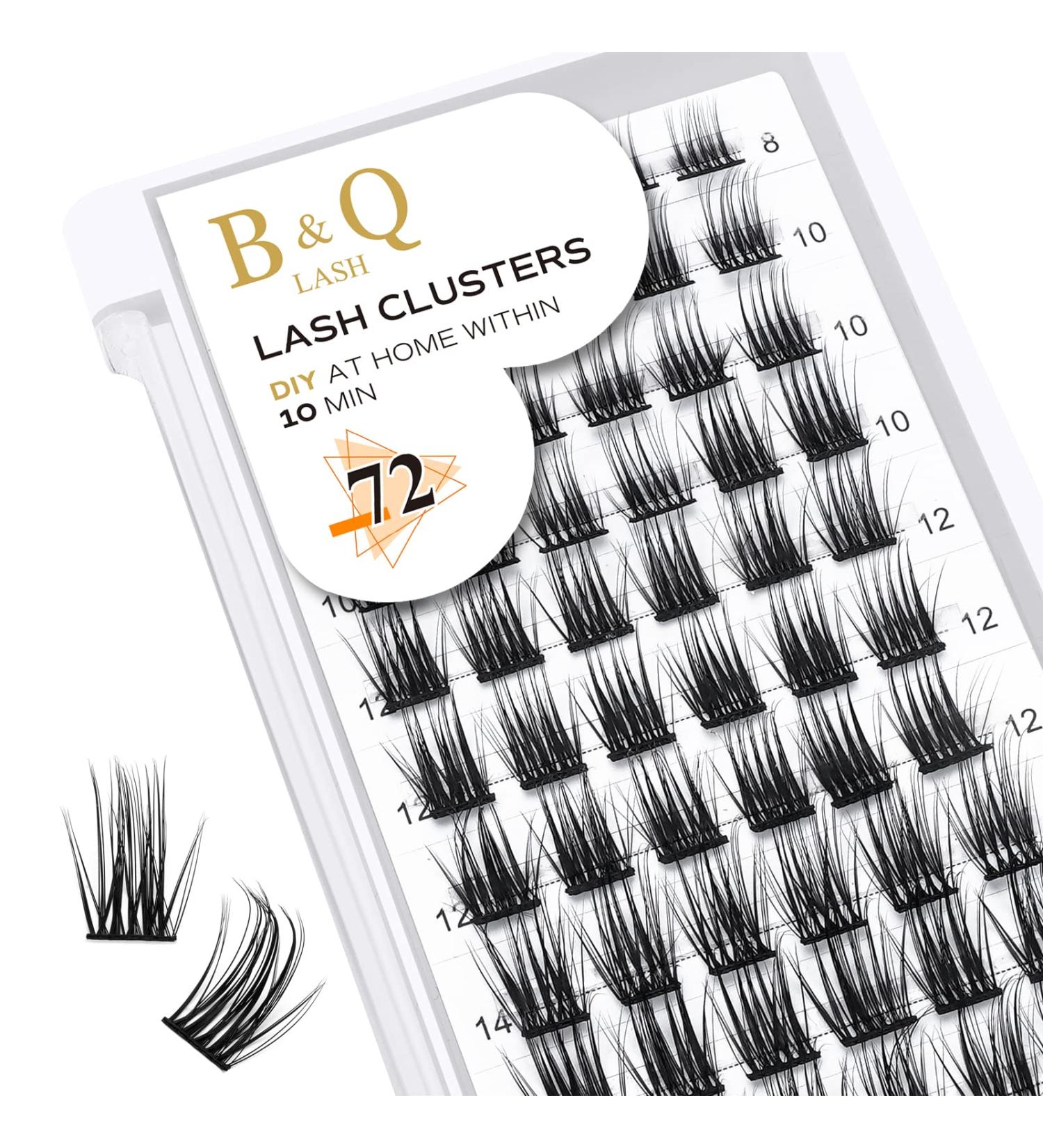 Eyelashes 72 PCs - B&C DIY Individual Reusable Wispy Fluffy Extensions for Beginners - D-8-16 Mix B36 - Buy Online on SooperMarket.com