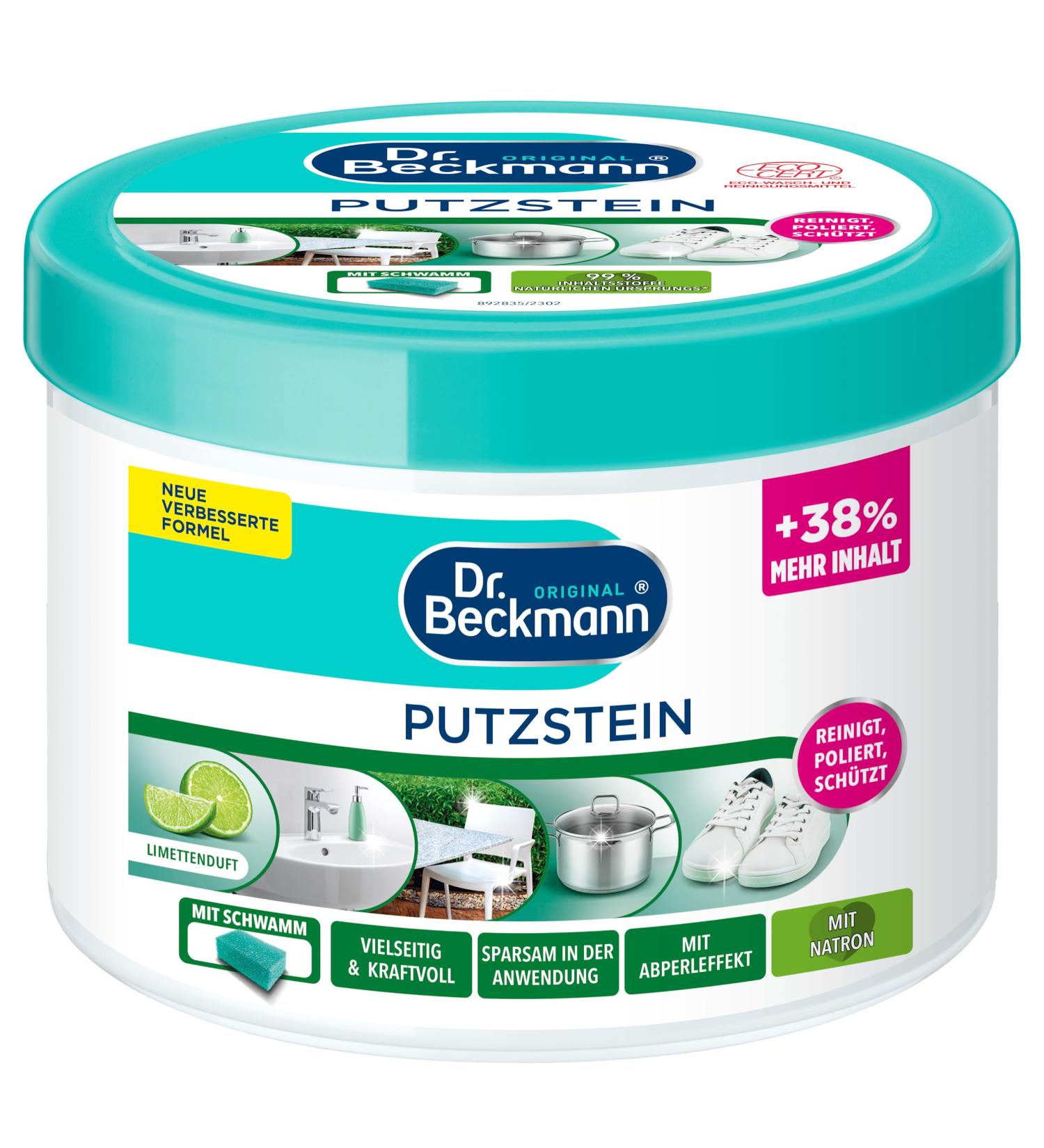 Dr. Beckmann Cleaning Stone | Universal Household Cleaner with Cleaning Sponge | 550g - Eco-Friendly & Effective - Buy Online on SooperMarket.com