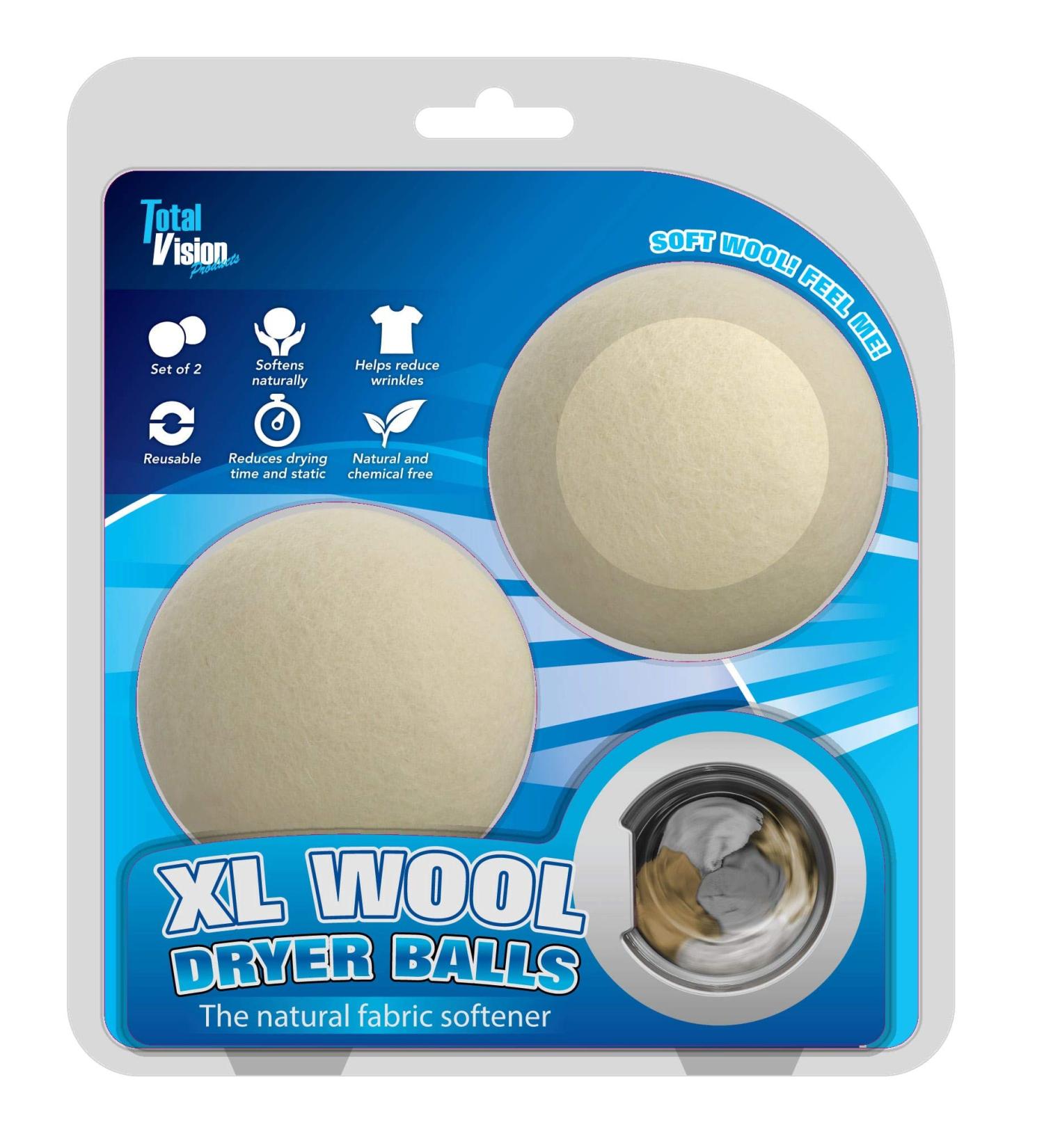 Buy XL Wool Dryer Balls - Eco-Friendly Fabric Softener for Faster Drying | International Shipping Available - Buy Online on SooperMarket.com
