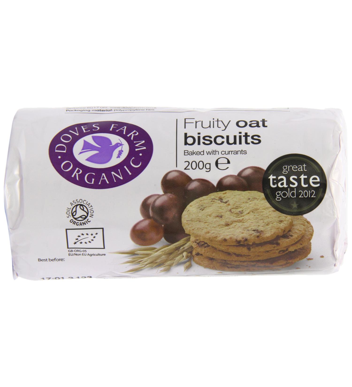 Doves Farm Fruity Oat Digestives 6 X 200G - Buy Online on SooperMarket.com
