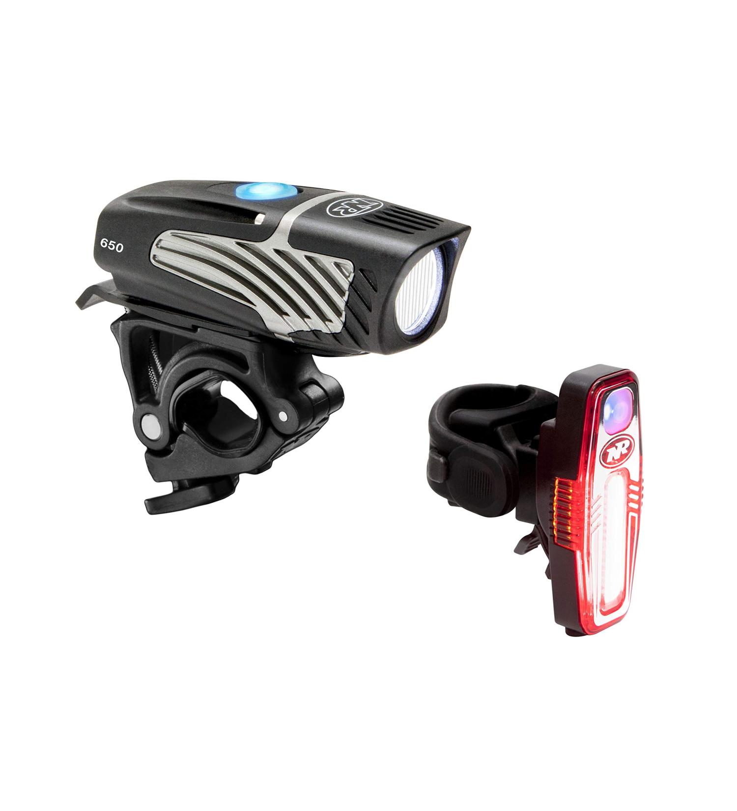NiteRider Lumina Micro 650 Front & Sabre 110 Rear Bike Light Combo Pack - Black (7711) - Buy Online on SooperMarket.com