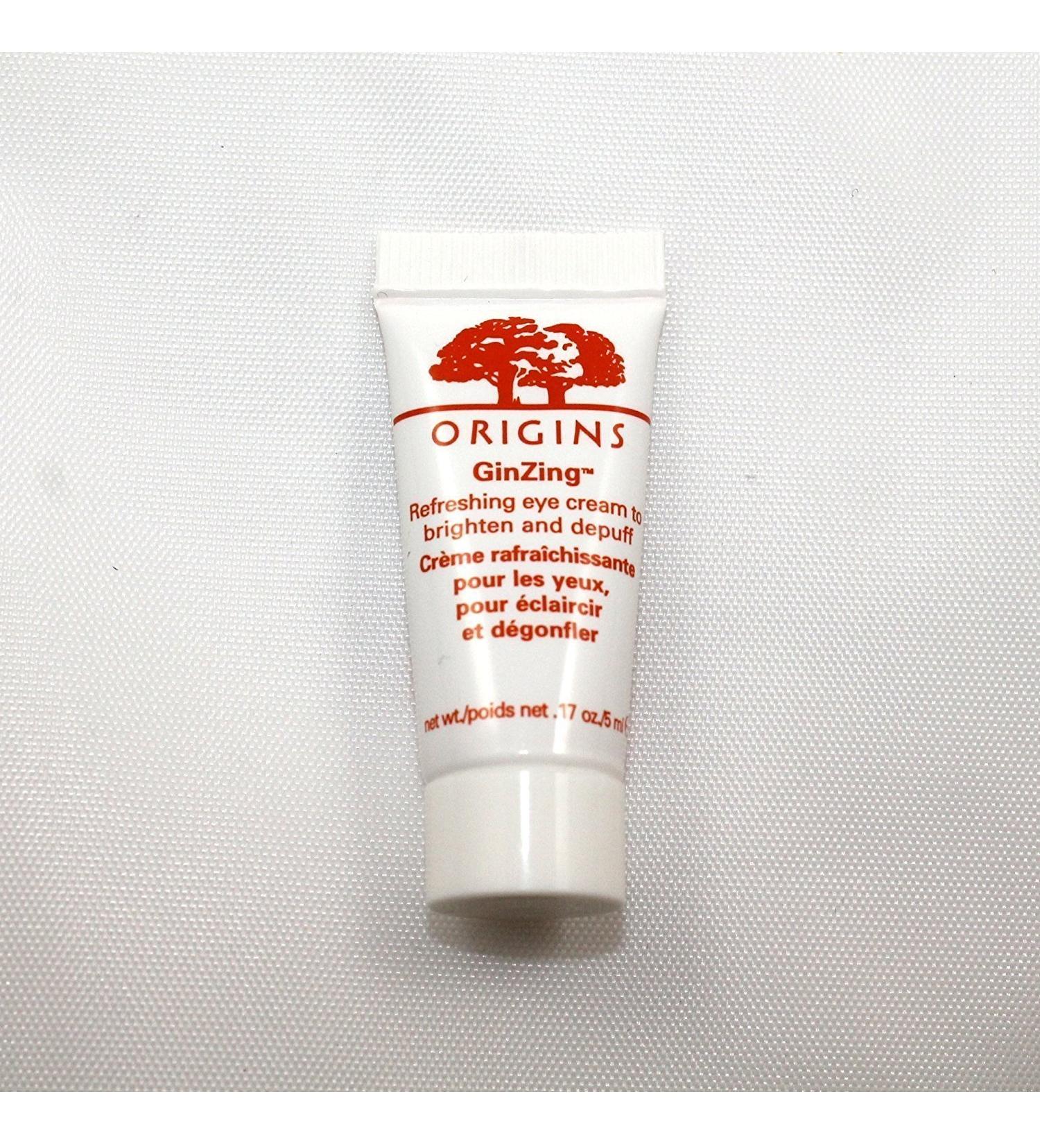 Origins GinZing Refreshing Eye Cream Brighten Depuff 0.17 Ounce Deluxe Travel Size