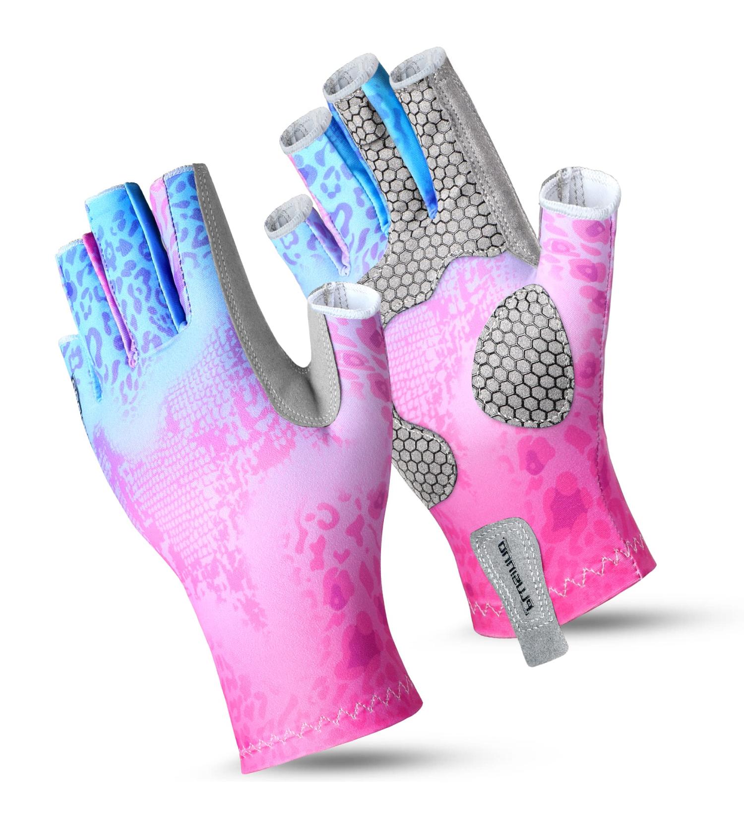 PLUSINNO UPF50+ Sun Gloves for Kayaking, Hiking, Paddling - Pink S/M - Buy Online on SooperMarket.com
