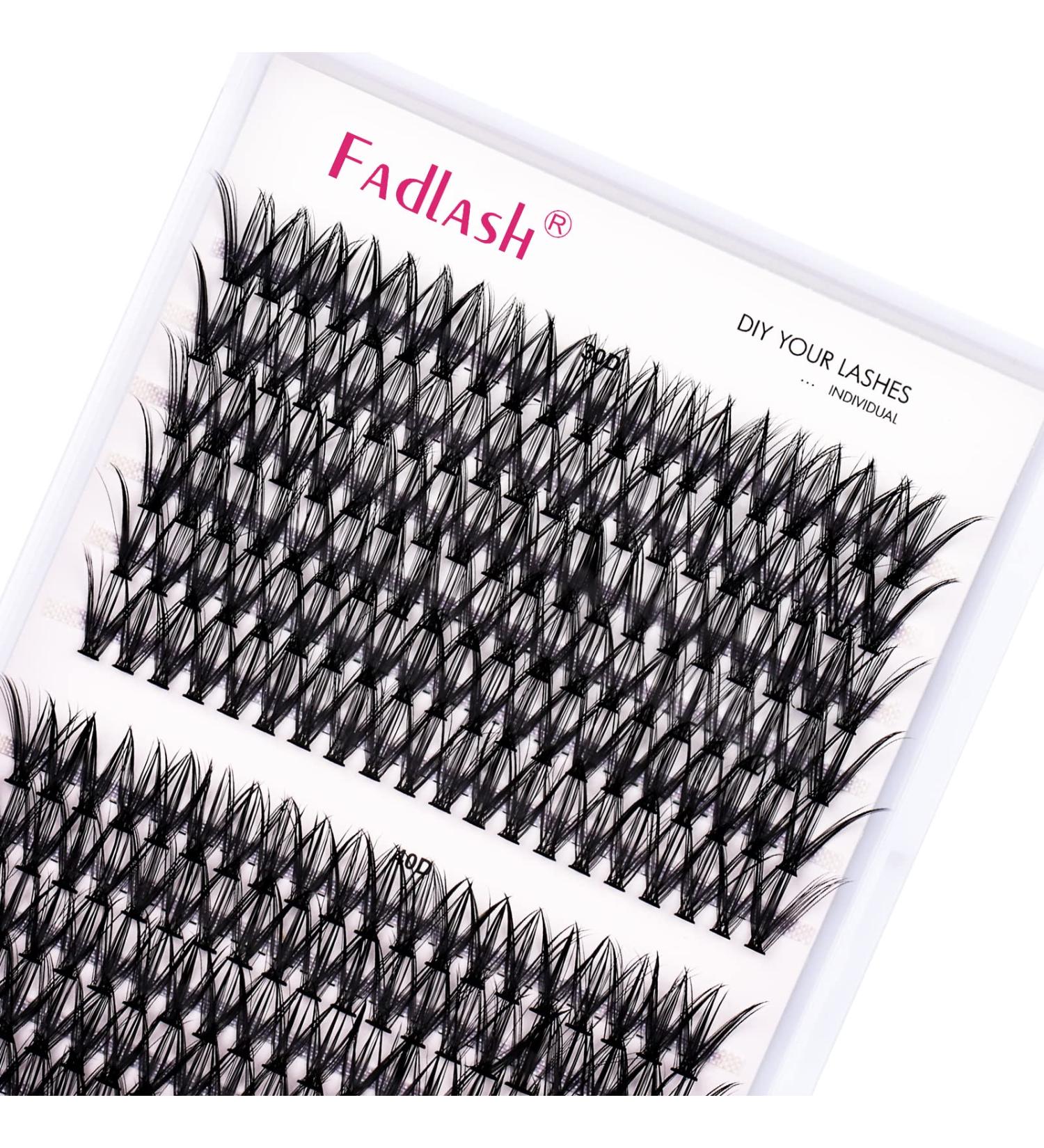 Fadlash Cluster Eyelash Extension 11mm D Curl 0.07mm - DIY Individual Lashes Self-Application DH-30D+40D - Buy Online on SooperMarket.com