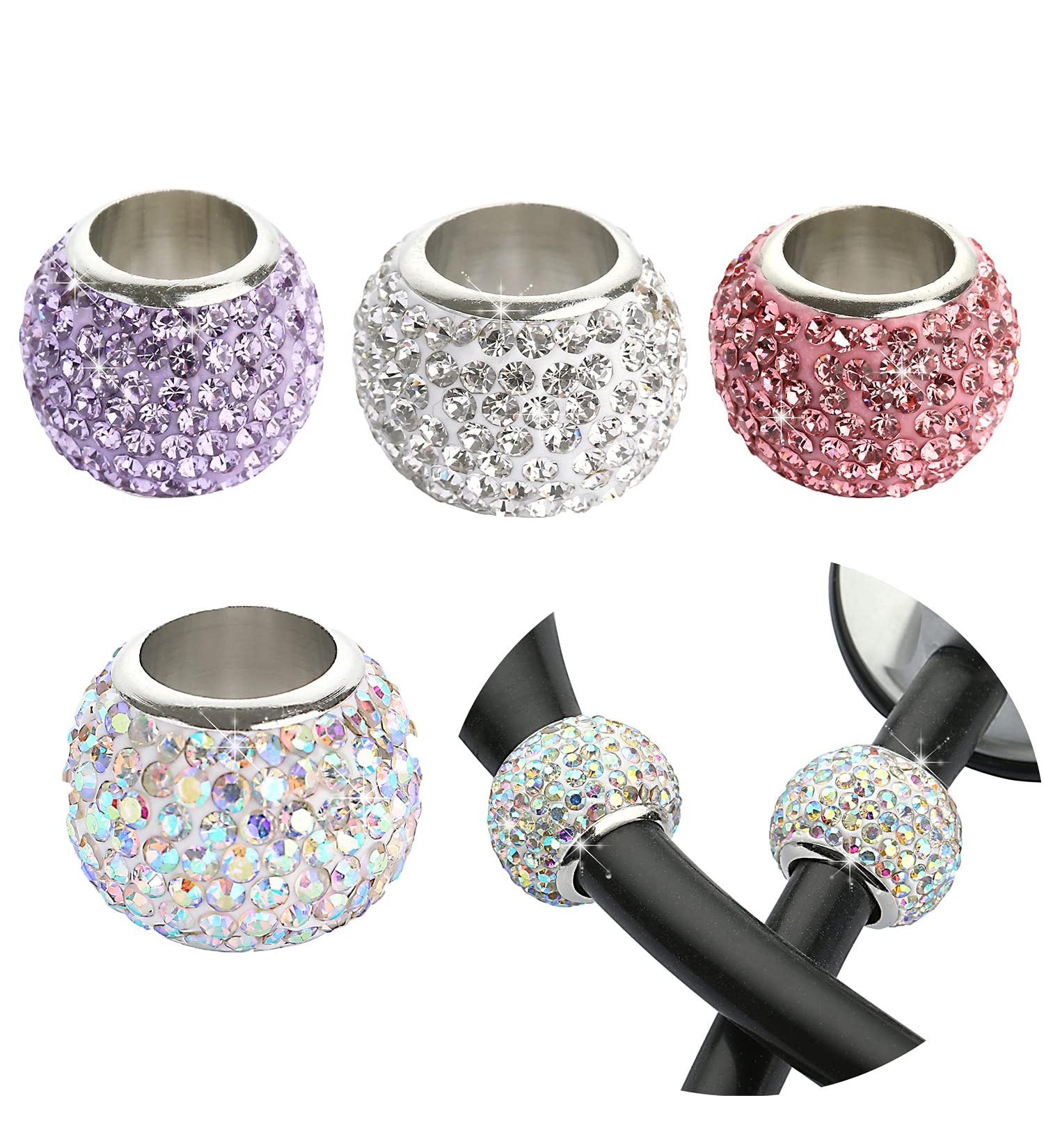 Bling Crystal Stethoscope Charms Set - Round ID Name Tags for Nurse RT Vet - Violet Kiss Crystal - Buy Online on SooperMarket.com