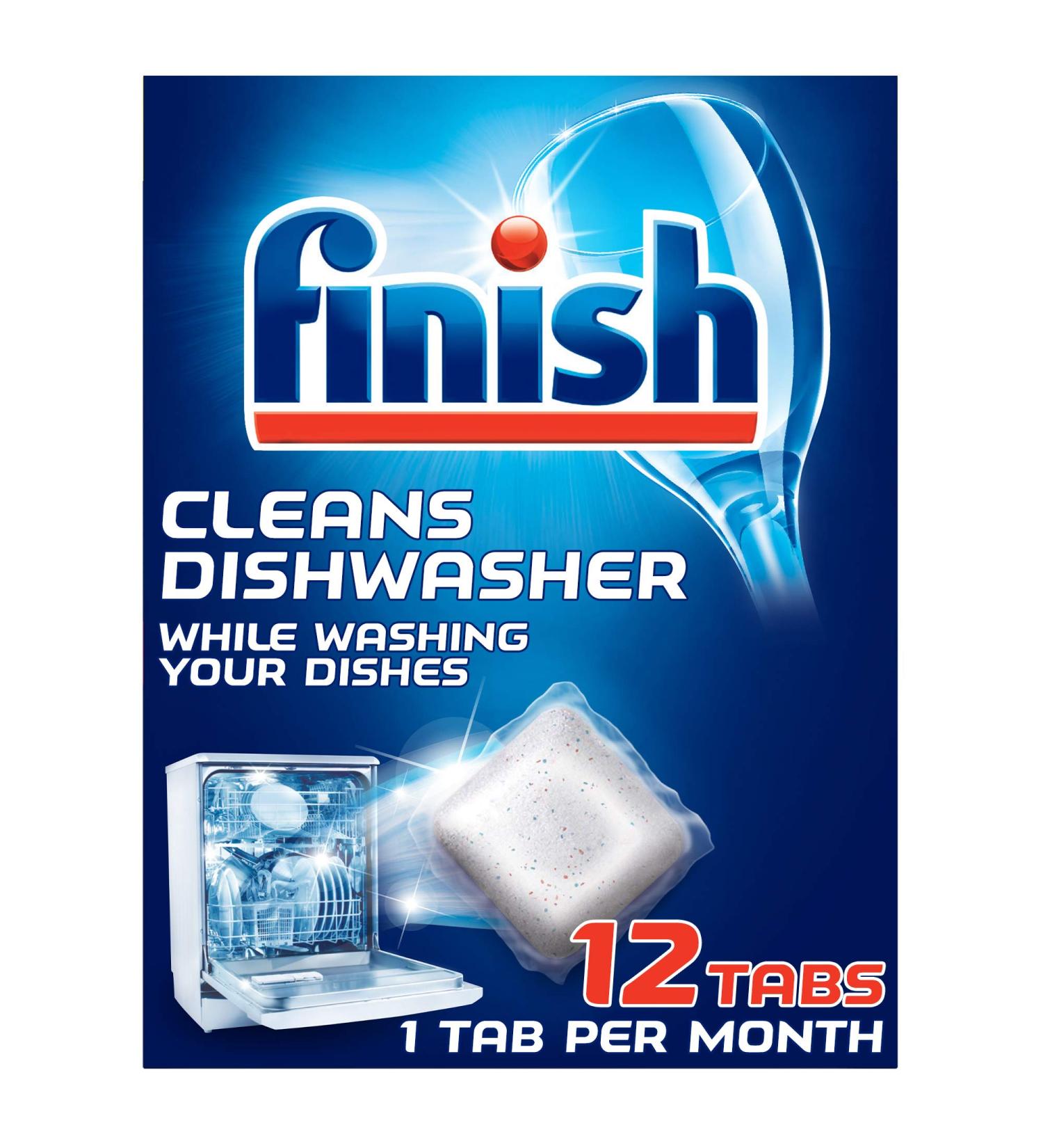 Finish In-Wash Dishwasher Cleaner - 12 Tablets | Powerful Cleaning Solution - Buy Online on SooperMarket.com