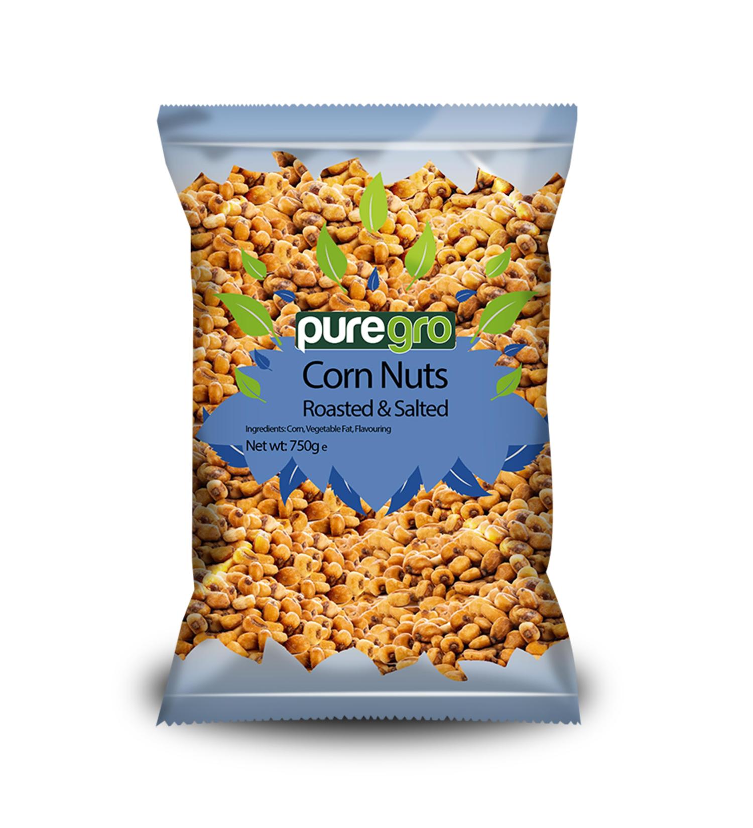 Puregro Roasted & Salted Corn Nuts 750 grams | Pack of 1 | Premium Quality Spanish Crunchy Savoury Snack | Ready to Eat | Original Salted Flavour | Vegan Plant Based Snack