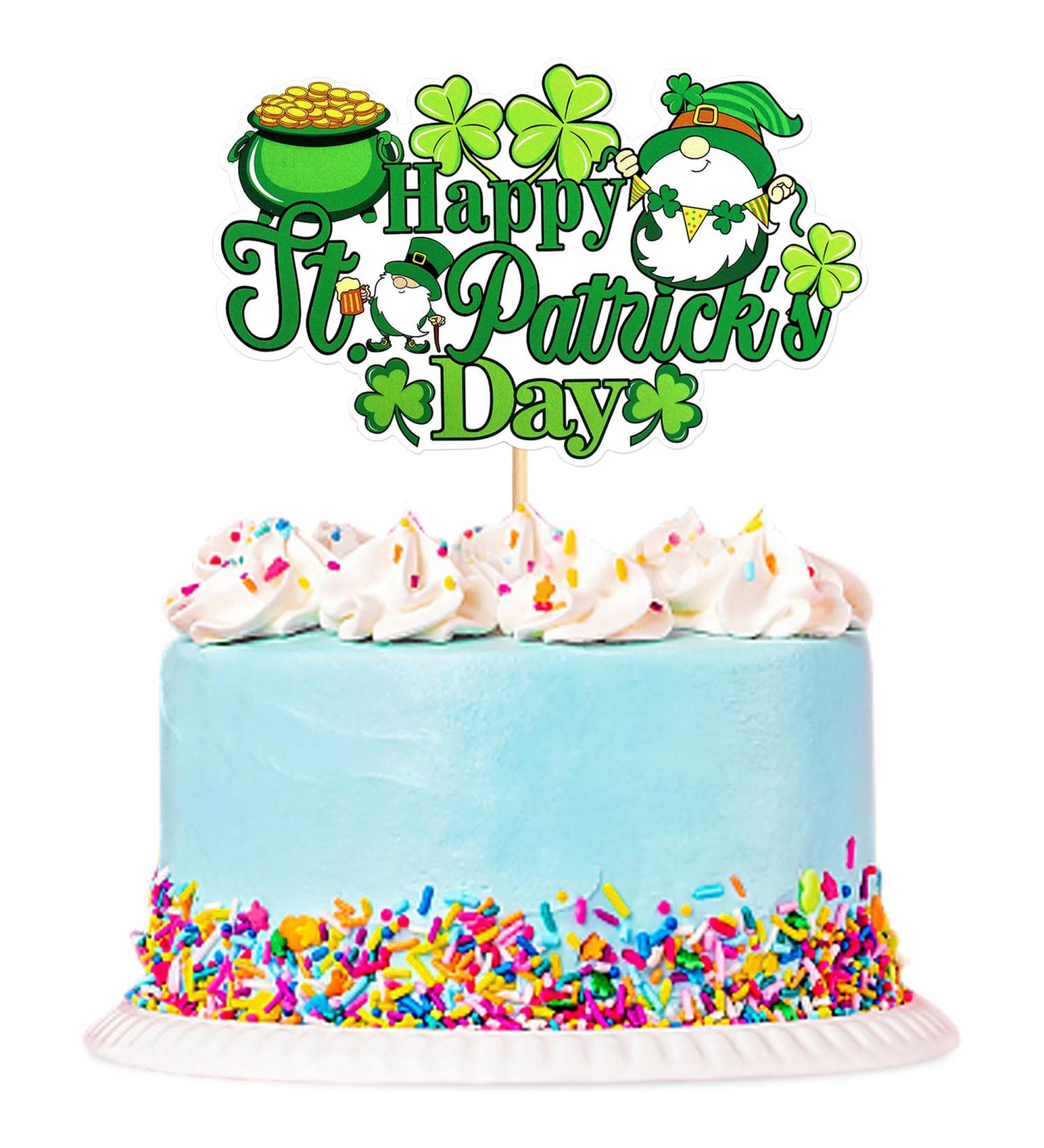 Cyodoos 1Pc Happy St. Patrick's Day Cake Topper Shamrock Cake Pick for St.Patricks Baby Shower Party Supplies Birthday Decorations Cy-24-sp-001 - Buy Online on SooperMarket.com