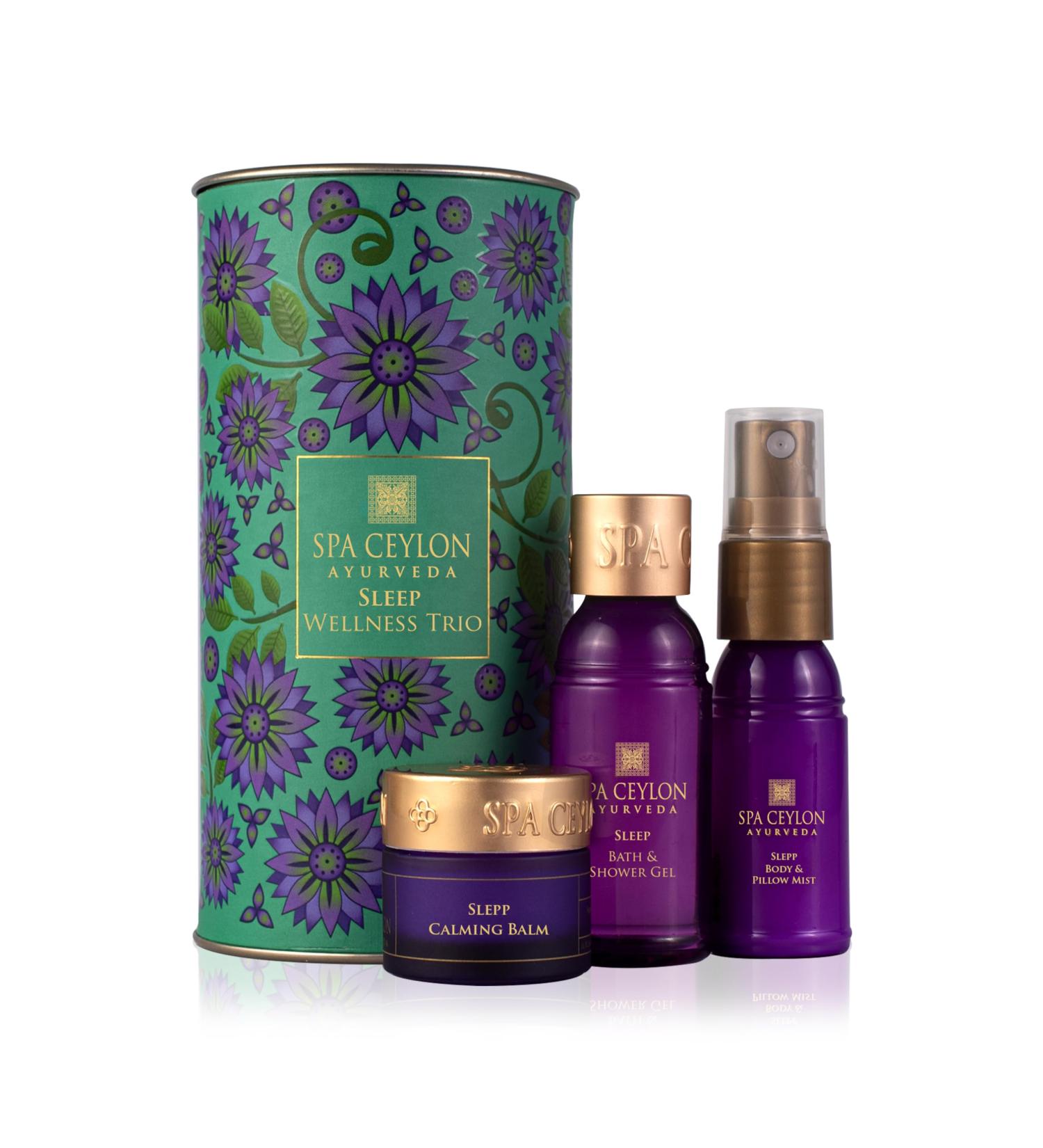 SPA CEYLON Sleep Wellness Trio Set - Natural Ayurvedic Spa Essentials for Restful Skin & Relaxation - Buy Online on SooperMarket.com