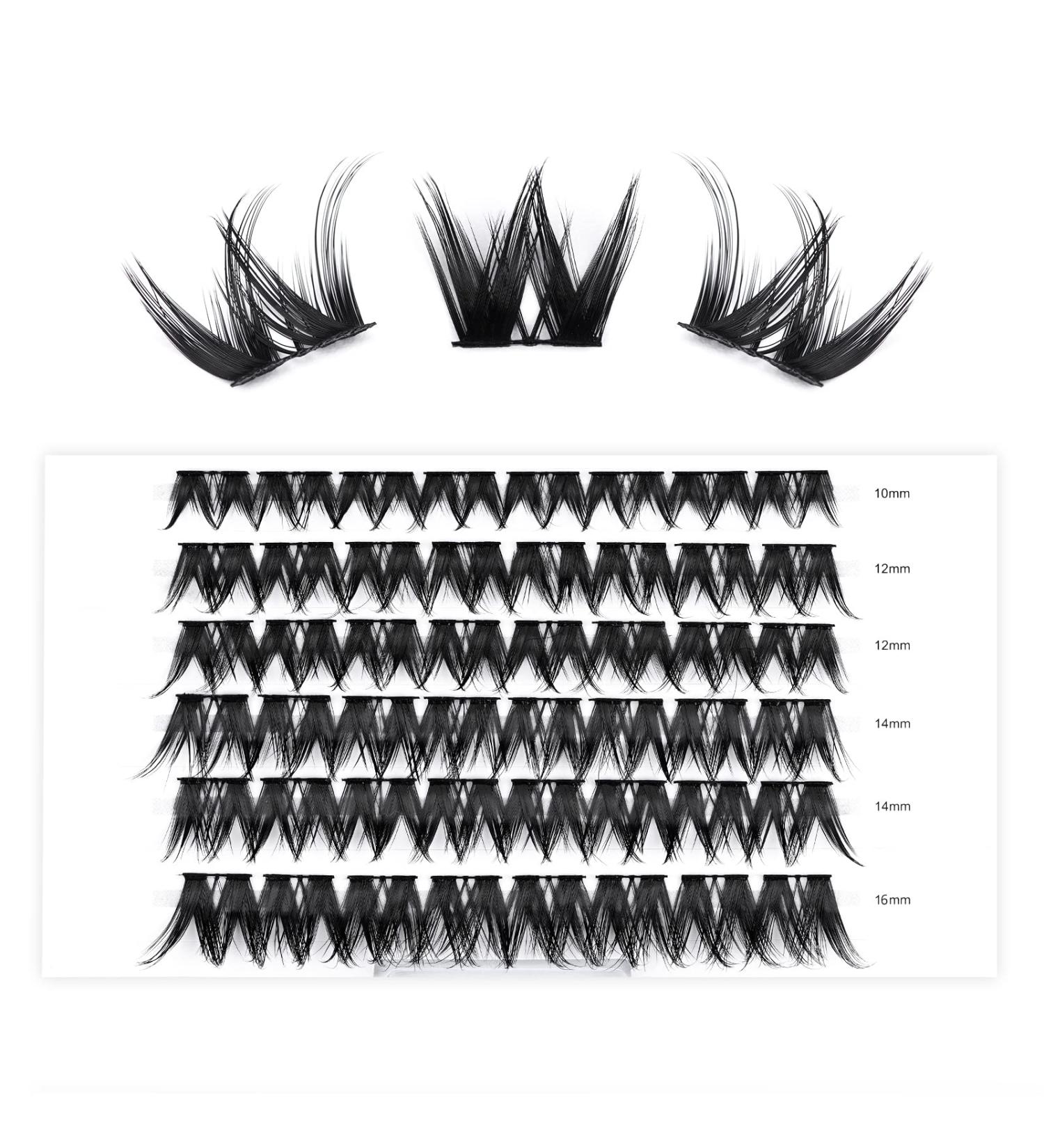 Lankiz 0.07 D Curl Single Eyelash Extensions - 10-16mm Cluster Lashes | 48 PCs DIY Artificial Fake Lashes for Home Use - Buy Online on SooperMarket.com
