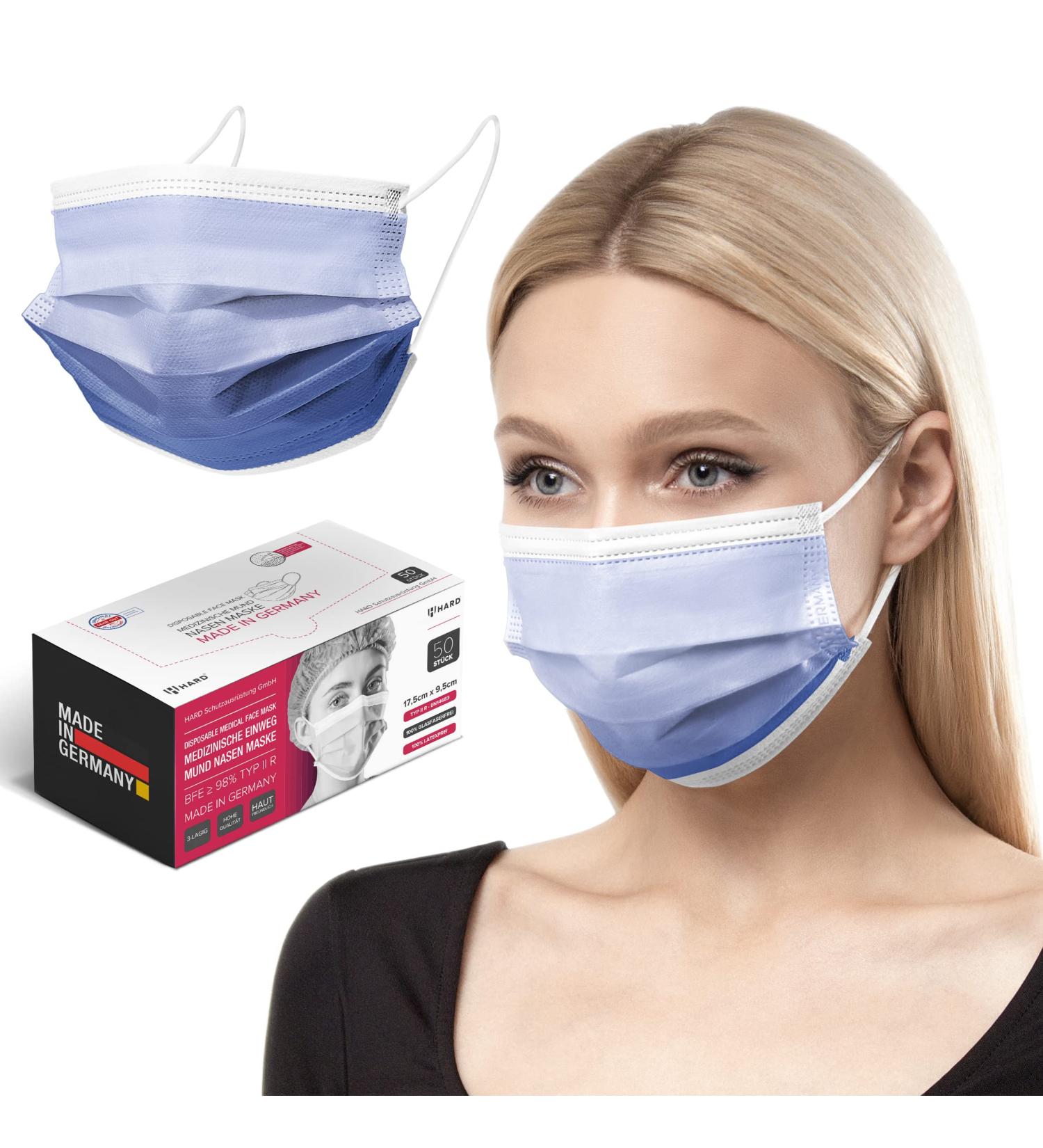 HARD 50 pieces Disposable Face Masks | Made in Germany | Type IIR & CE certified | Breathable Triple Layer - Filtration 99 78% | Elastic Earloops | Mouth Cover - Adults - Rainbow Midnight 50 Piece standard size (17 5 cm x 9 5 cm) Rainbow Midnight - Buy Online on SooperMarket.com