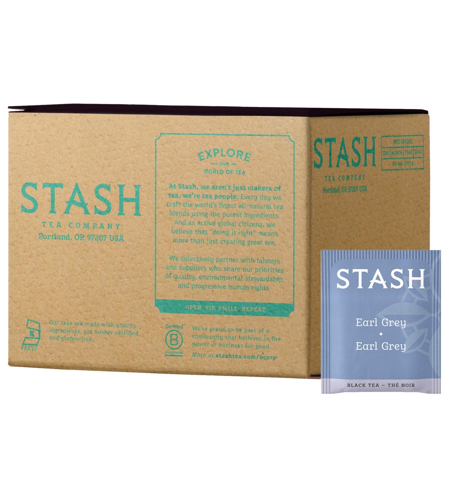 Stash Tea Earl Grey Black Tea 100 Count Bags - Packaging Varies | Premium Earl Grey Tea Blend | 1 Box - Buy Online on SooperMarket.com