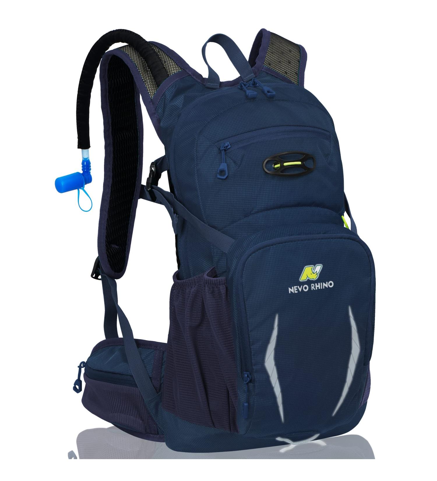 NEVO RHINO Insulated Hydration Backpack with 3L Water Bladder - Ideal for Hiking, Cycling, Running, Camping - Blue - Buy Online on SooperMarket.com