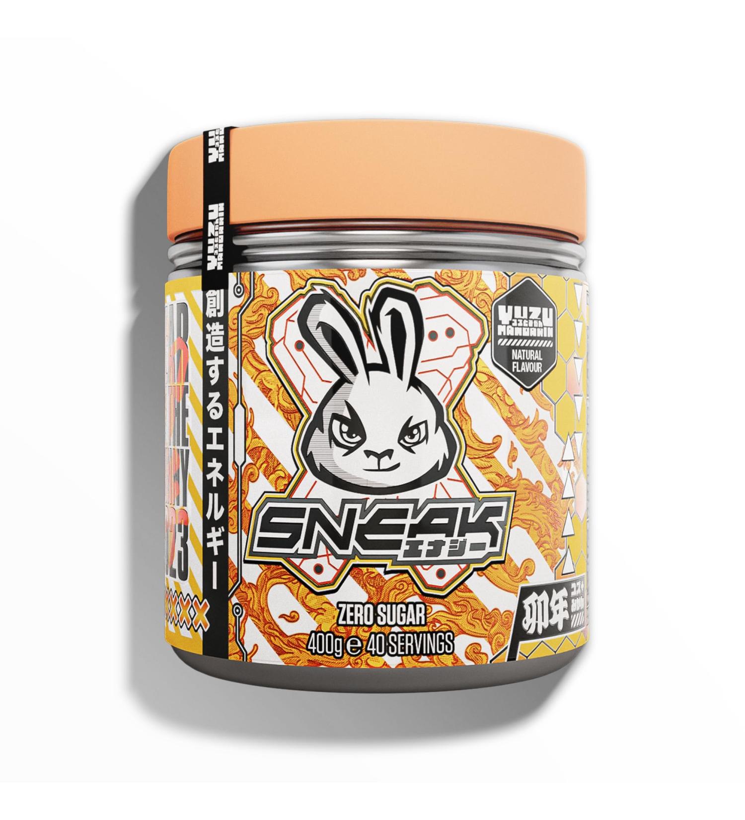 SNEAK Yuzu & Mandarin In-Game Focus Boost Energy Drink | Zero Sugar, Low-Calorie, Vegan | 40 Servings - 400g - Buy Online on SooperMarket.com