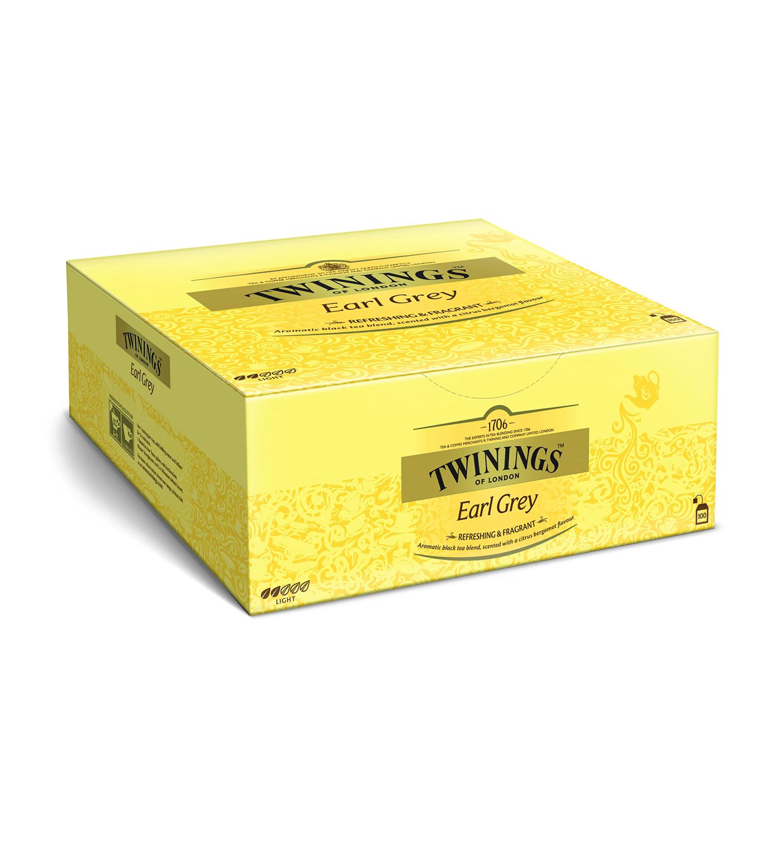 Buy Twinings Earl Grey Black Tea Bags - Refreshing Bergamot Infused Black Tea from China 200g (100 Pieces) - Premium Quality Tea Online - Buy Online on SooperMarket.com