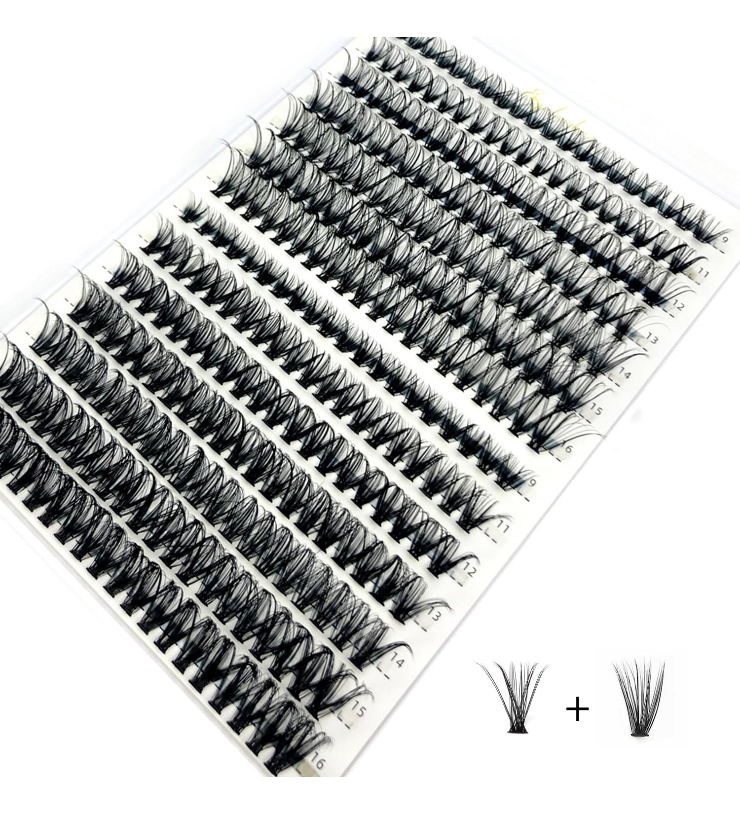 Bransfy False Eyelashes Clusters 280pcs DIY D Curl Long Individual Lashes - Faux Mink Lash Extensions 9-16mm Mix (30D+40D) - Buy Online on SooperMarket.com