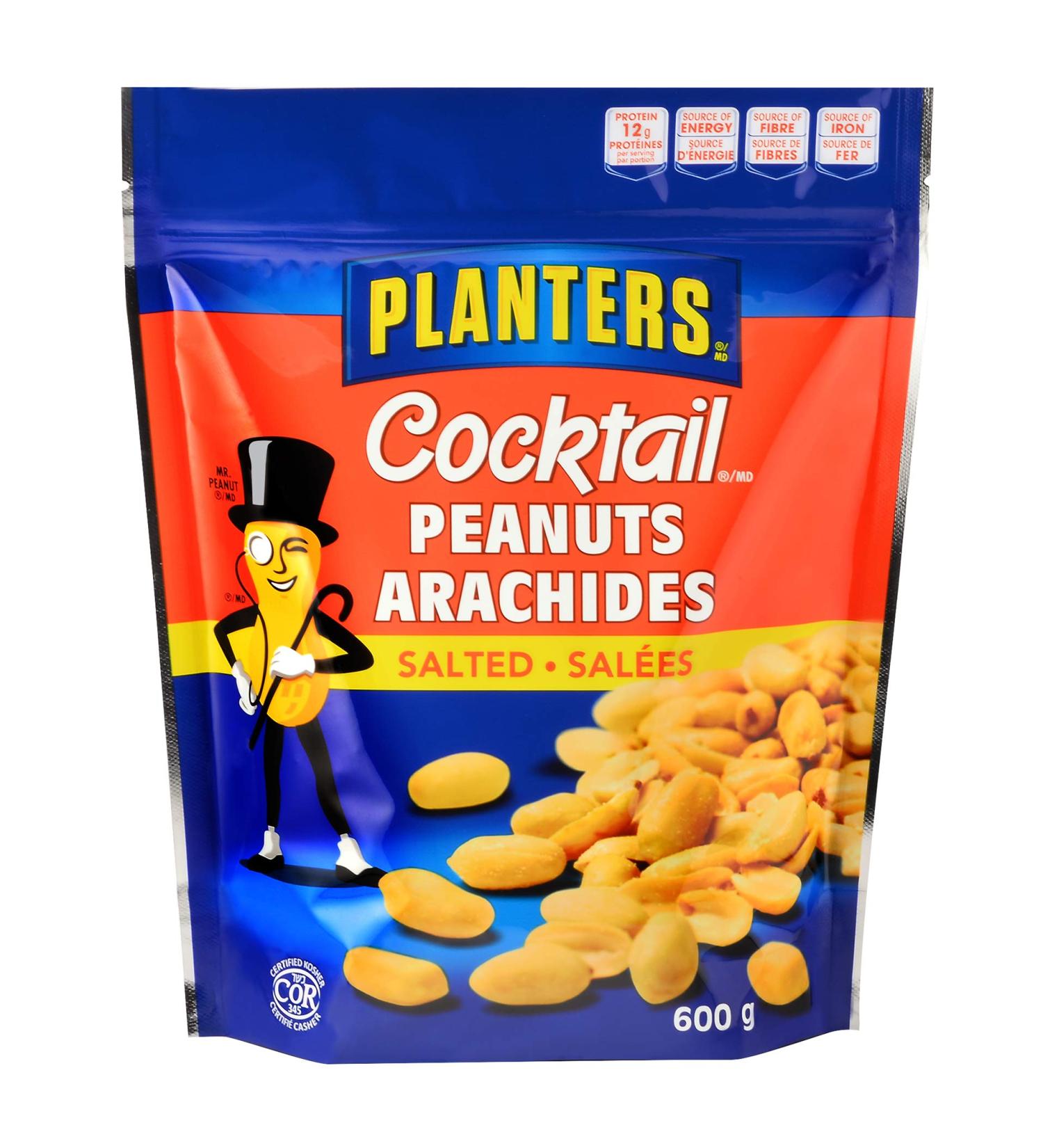 Planters Cocktail Peanuts Roasted Salted 600 Grams - Buy Online on SooperMarket.com