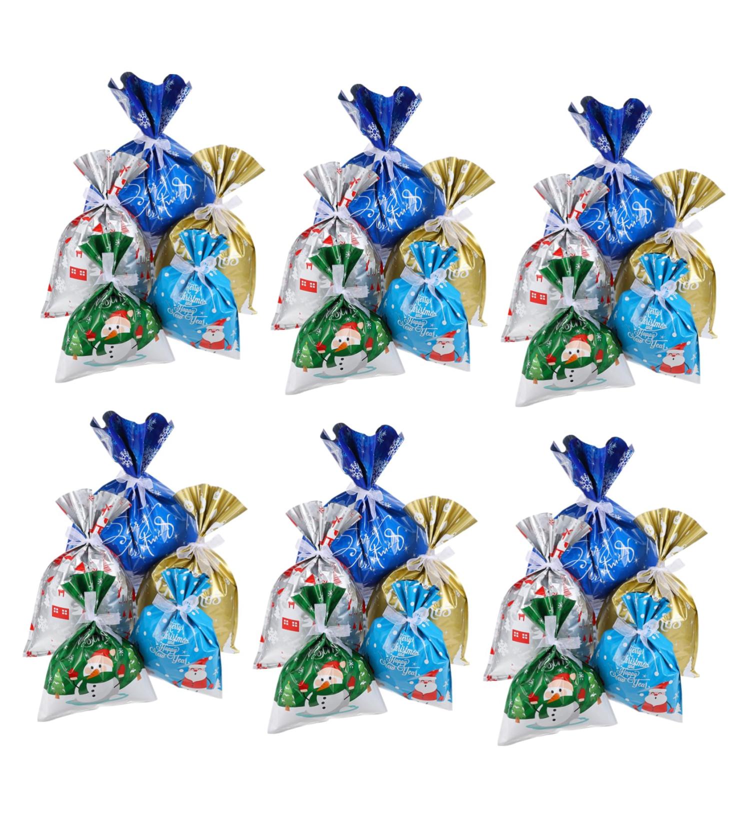 KOMBIUDA Christmas Wrapping 35pcs Christmas Candy Bag Candy Bags Festival Christmas Bags Packing Bag Biscuit Bag - Buy Online on SooperMarket.com