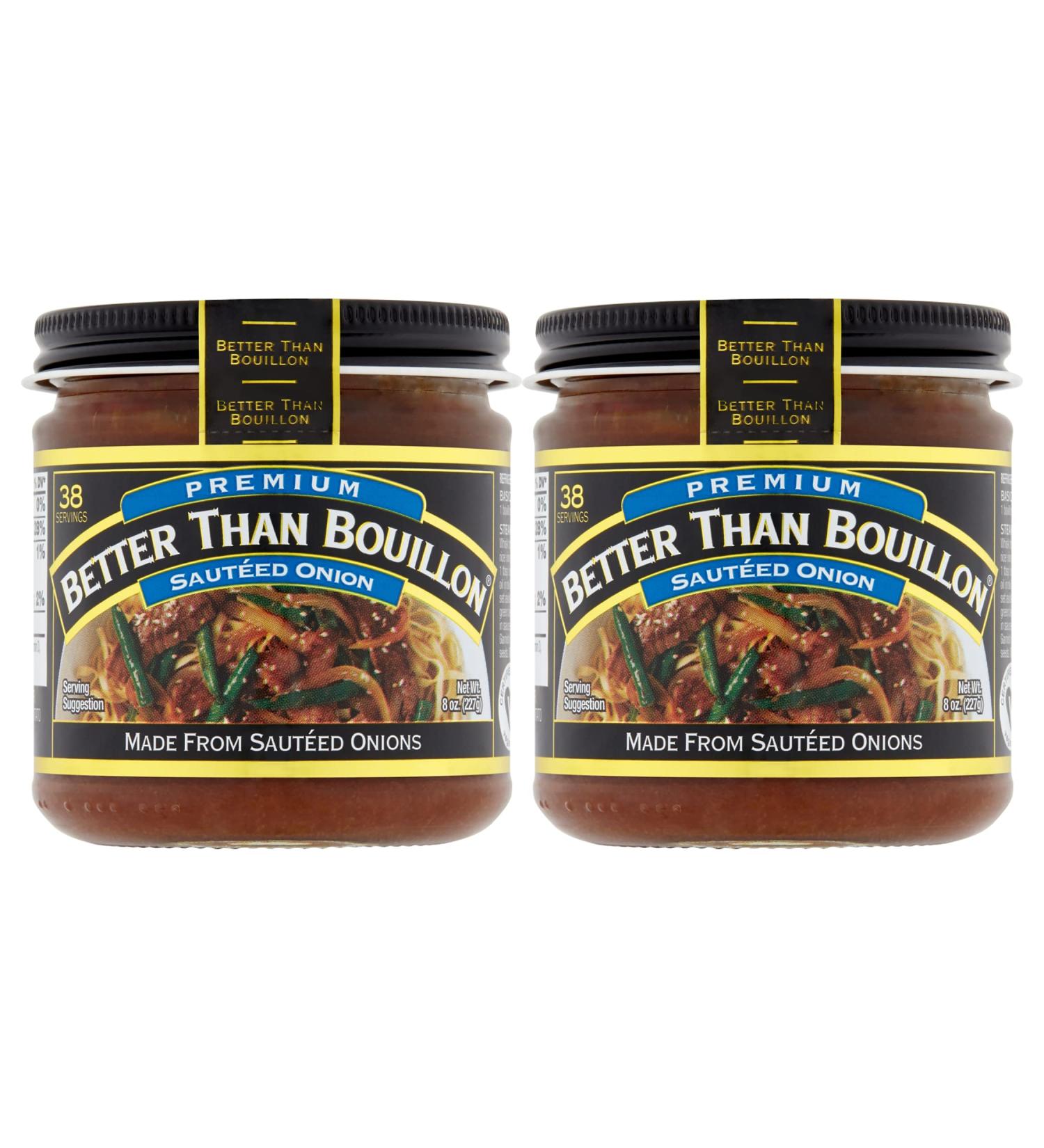 Better Than Bouillon Sauteed Onion Base | Blendable Flavor Booster | 38 Servings | 8oz Jar (Pack of 2) - Buy Online on SooperMarket.com