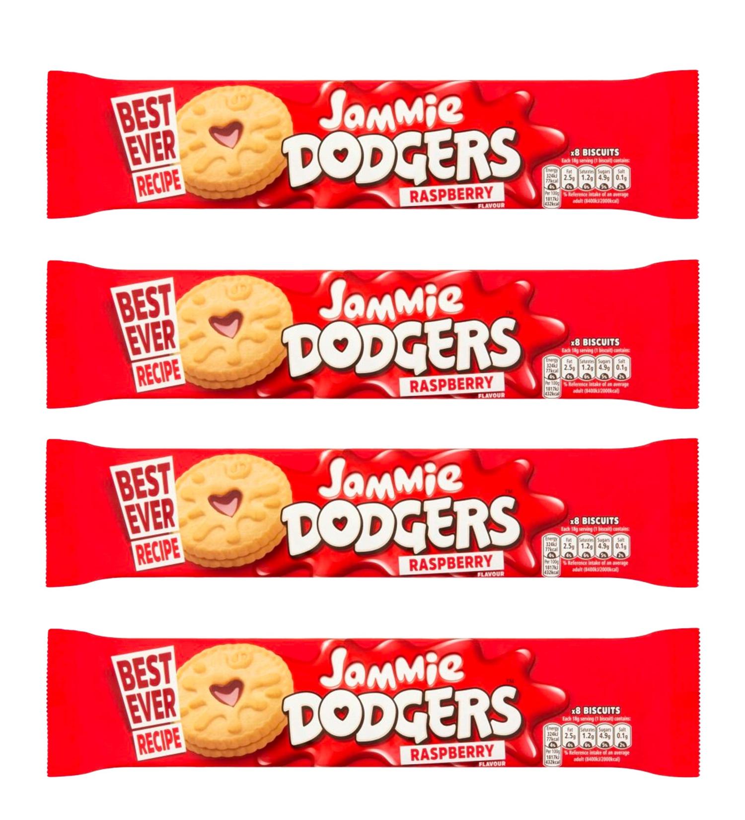 4 x 140g Raspberry Fruit Jelly Biscuits Cookies Sweets Snacks