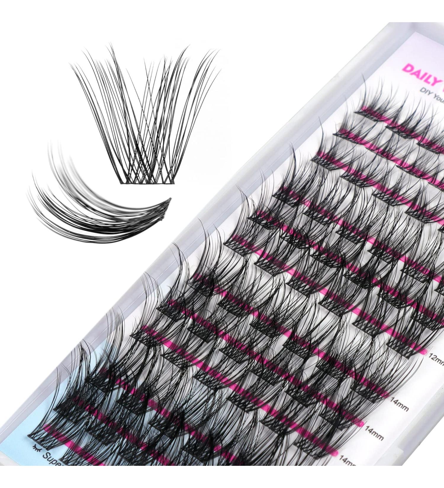 Caelymine D Curl Lash Extension Clusters - 72pcs Natural Look 10-16mm MIX (HD17) - Buy Online on SooperMarket.com