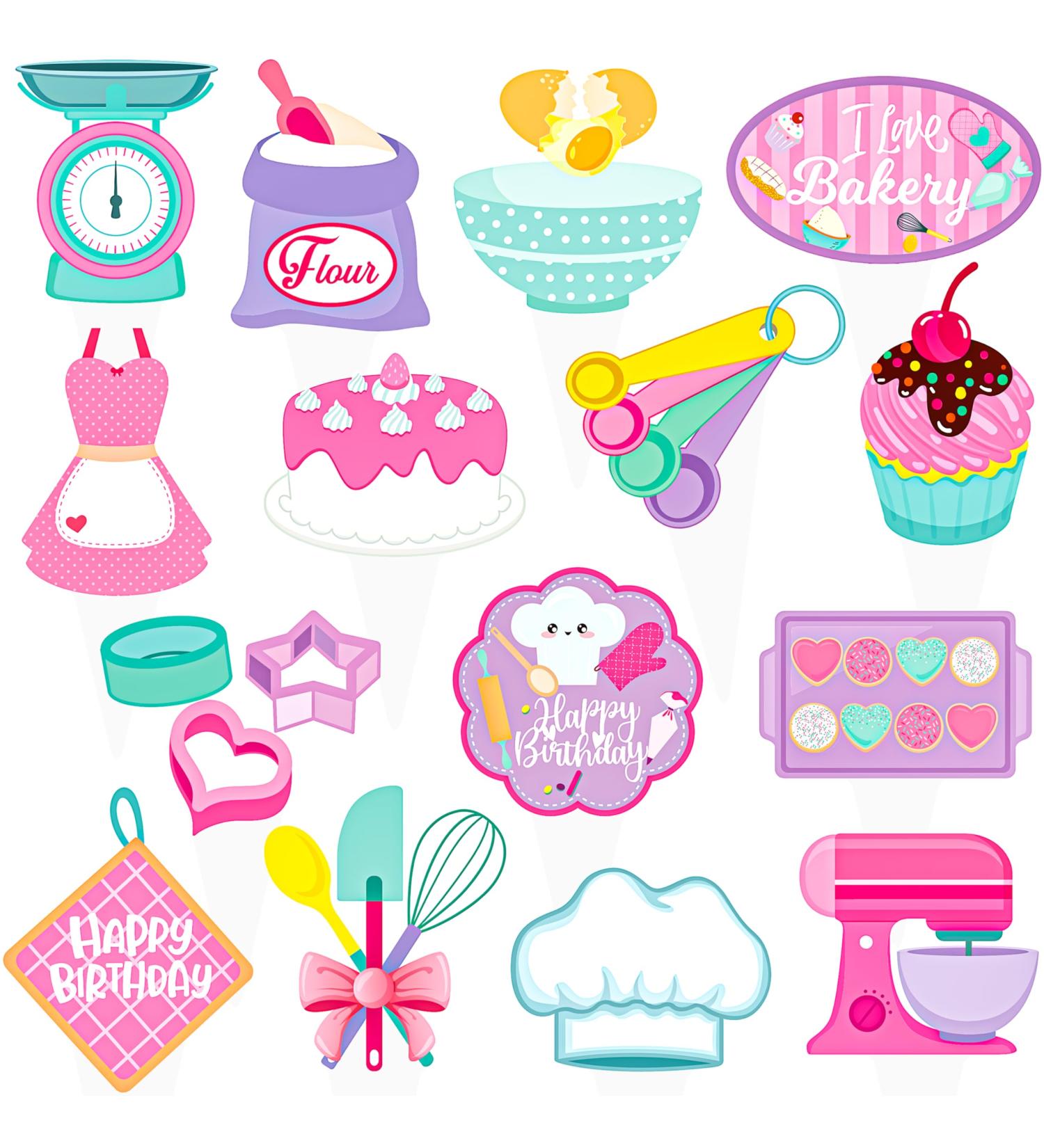 Baking Theme Party Cupcake Toppers - Buy Online on SooperMarket.com