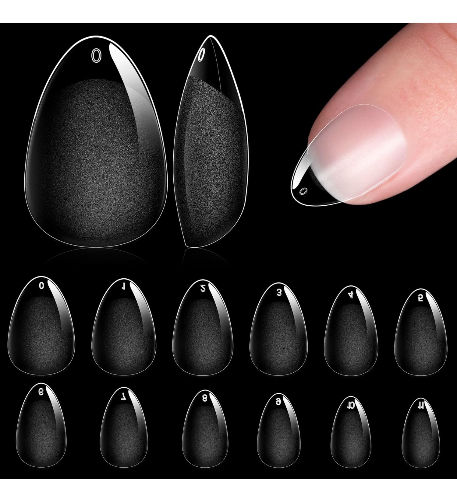 240pcs AOREAM Extra Short Almond Nail Tips Soft Gel Matte Nails - Full Cover Press On Tips for Nails Salon & DIY Short Square-Almond Nails - Buy Online on SooperMarket.com