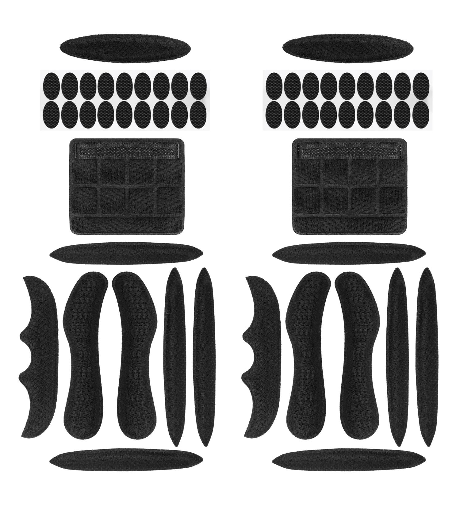 Universal Bicycle Helmet Pad Set - Black Foam Inner Pads for Motorcycle & Bicycle Helmets | 2 Sets - Buy Online on SooperMarket.com