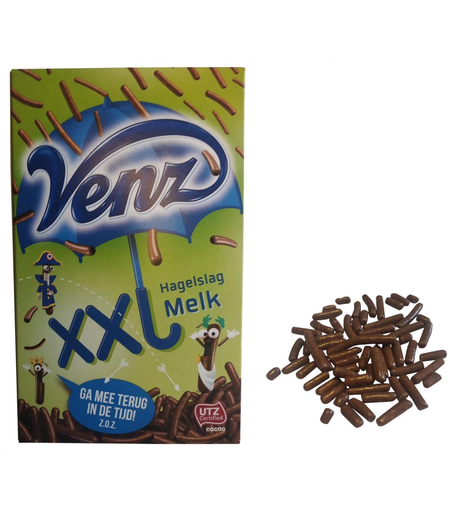 Hagelslag Milk Chocolate XXL Sprinkles Venz | Dutch Chocolate Sprinkles Extra Large Milk | Dutch Sprinkles Milk from Venz | 13.4 Ounce Total - Buy Online on SooperMarket.com