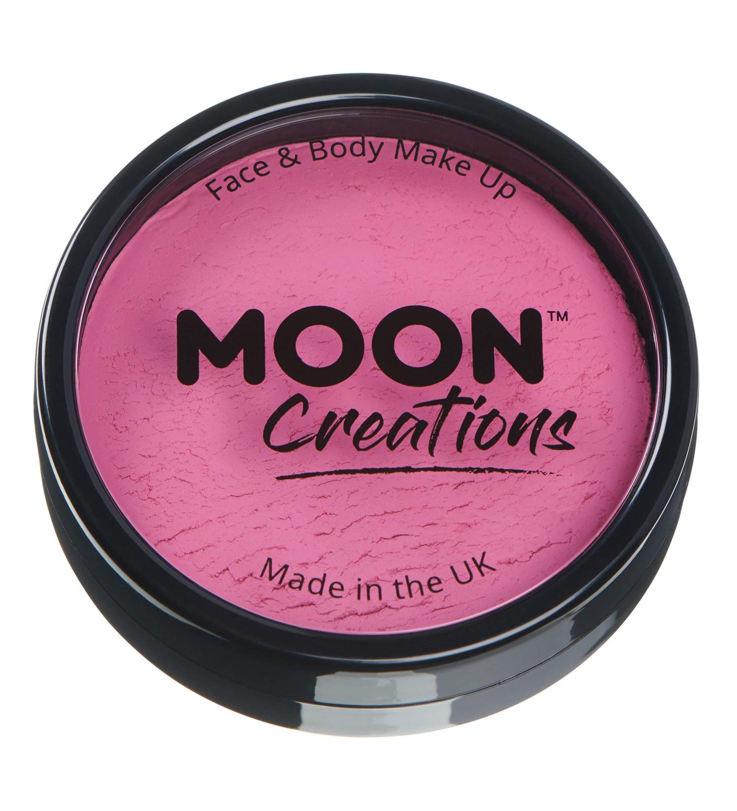 Moon Creations Pro Face & Body Makeup - Bright Pink 36g | Professional Face Painting Colour Cake | For Kids & Adults - Festivals, Halloween - Buy Online on SooperMarket.com