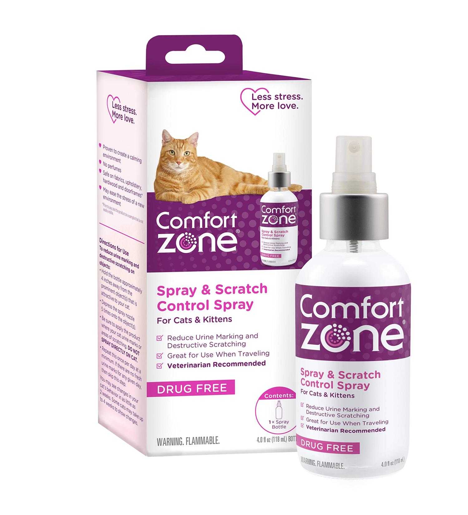 Comfort Zone Scratch Deterrent & Calming Spray - 4 oz Value Size - Buy Online on SooperMarket.com