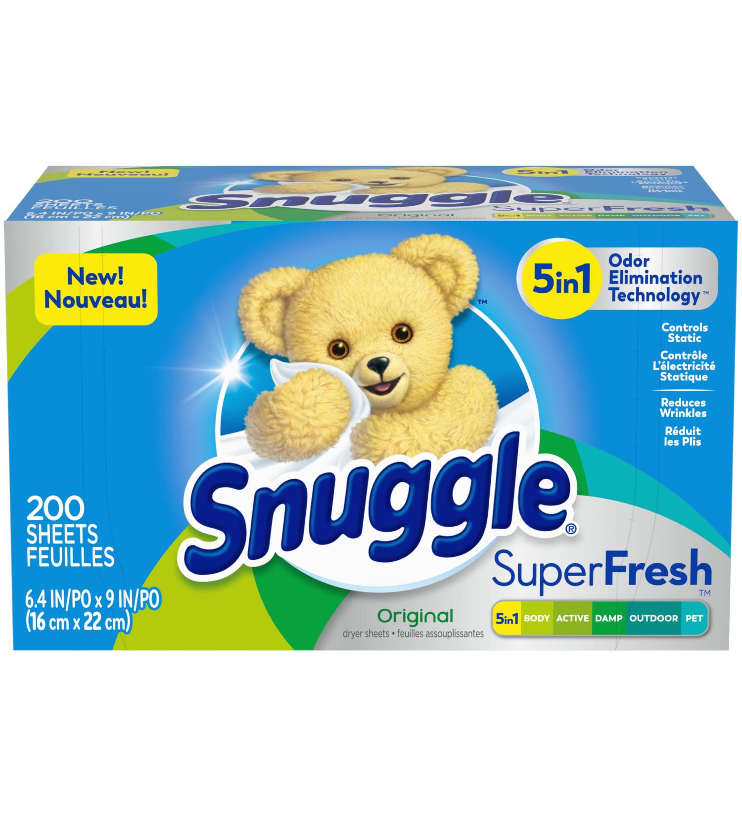 Snuggle Plus SuperFresh Fabric Softener Dryer Sheets - 200 Count - Buy Online on SooperMarket.com