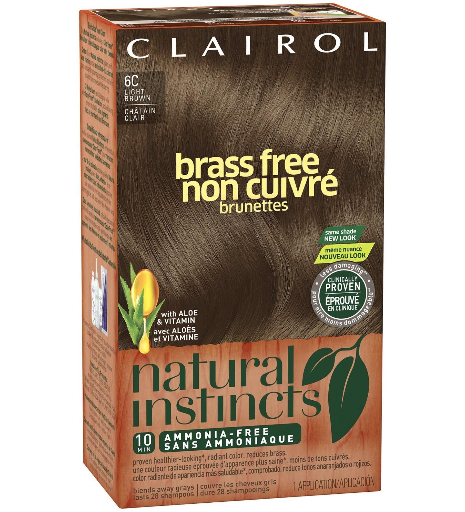 Buy Clairol Natural Instincts 6C Brass Free Light Brown International Shipping Available - Buy Online on SooperMarket.com