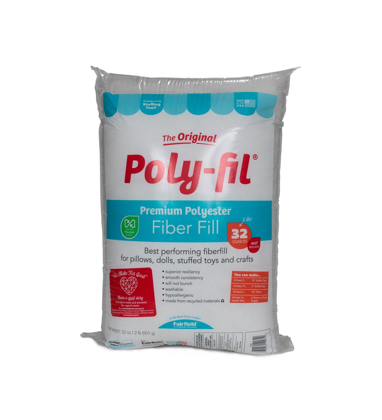 Fairfield Poly Fil Premium Fiber Fill - 32oz | Soft and Durable Stuffing - Buy Online on SooperMarket.com