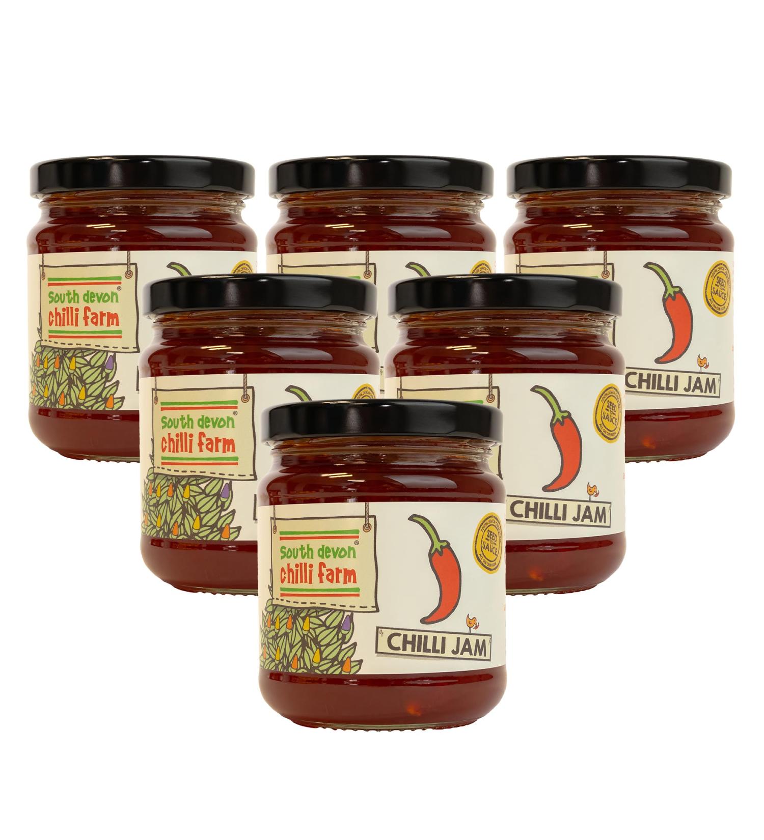 South Devon Chilli Farm | Fresh Chilli Jam Ideal Condiment for Cheese Meats Eggs & Seafood Gluten Free Vegan Friendly 250g Jar - Case of 6 - Buy Online on SooperMarket.com