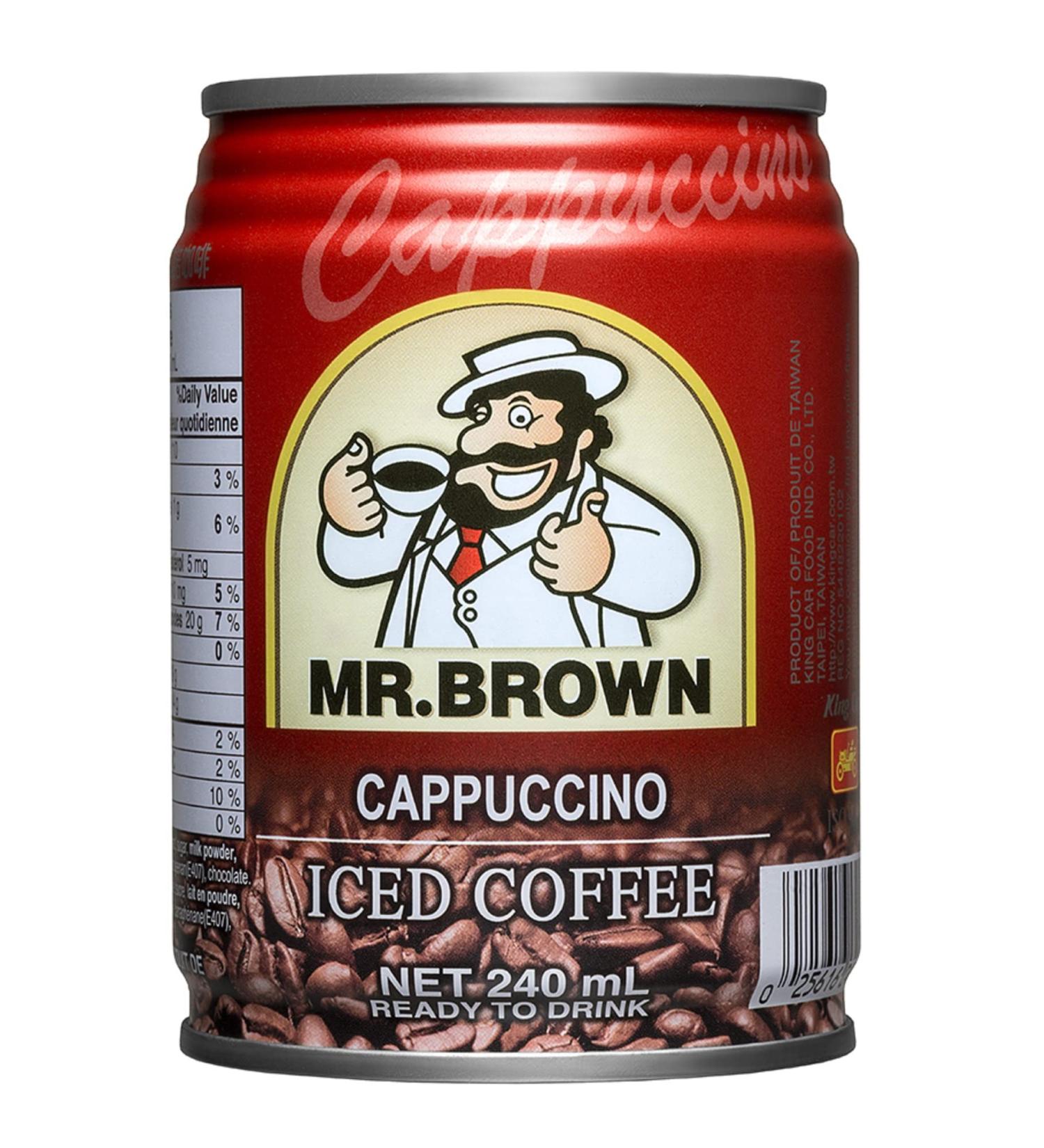 Mr. Brown Canned Coffee Cold Brew in Cappuccino Flavor Instant Coffee Drinks 240 ml x 24 Cans - Buy Online on SooperMarket.com