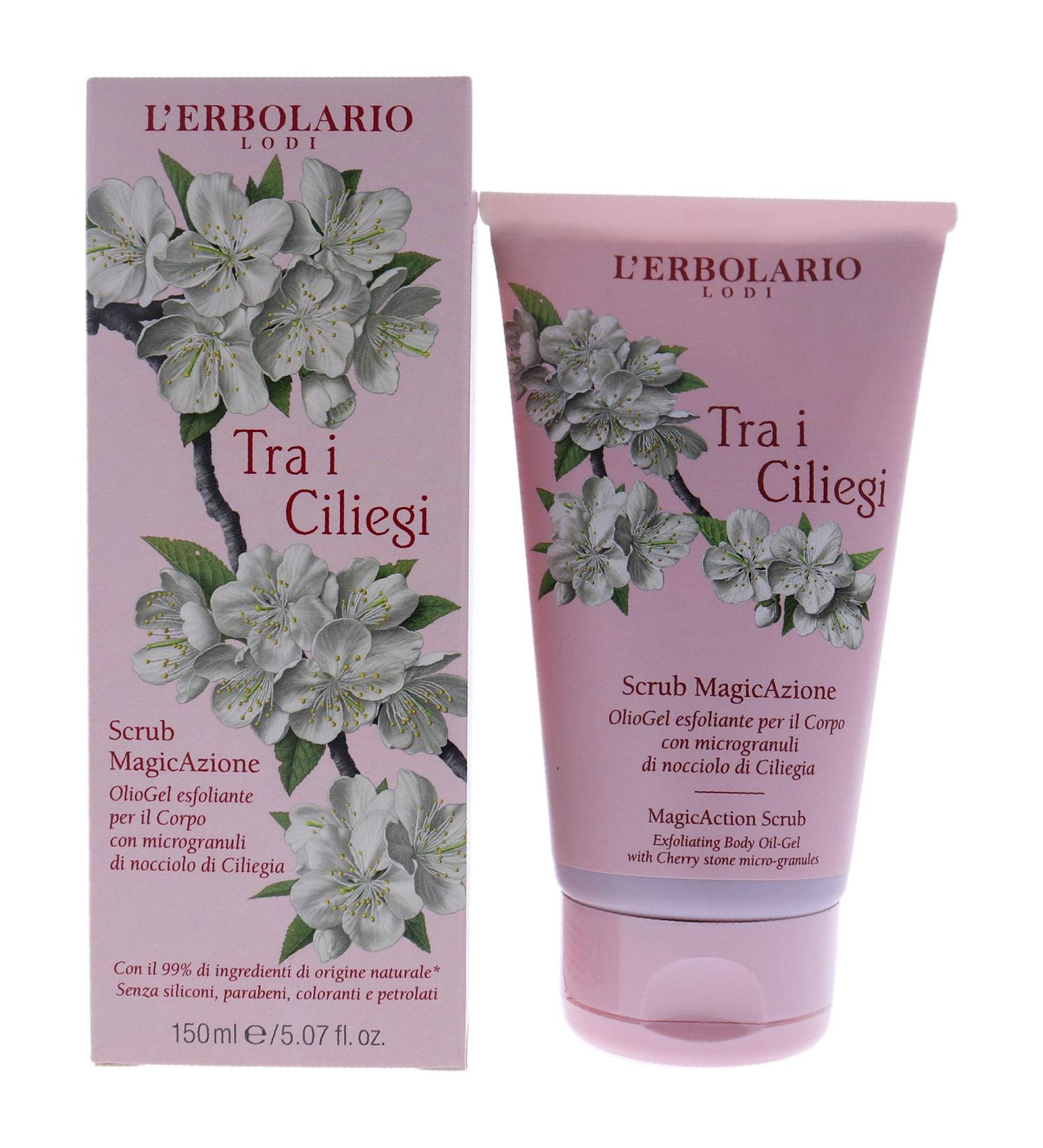 L'Erbolario TRA I CILIEGI body peeling oil gel with microgranules of cherry stones 1 1 pack (1 x 150 ml)