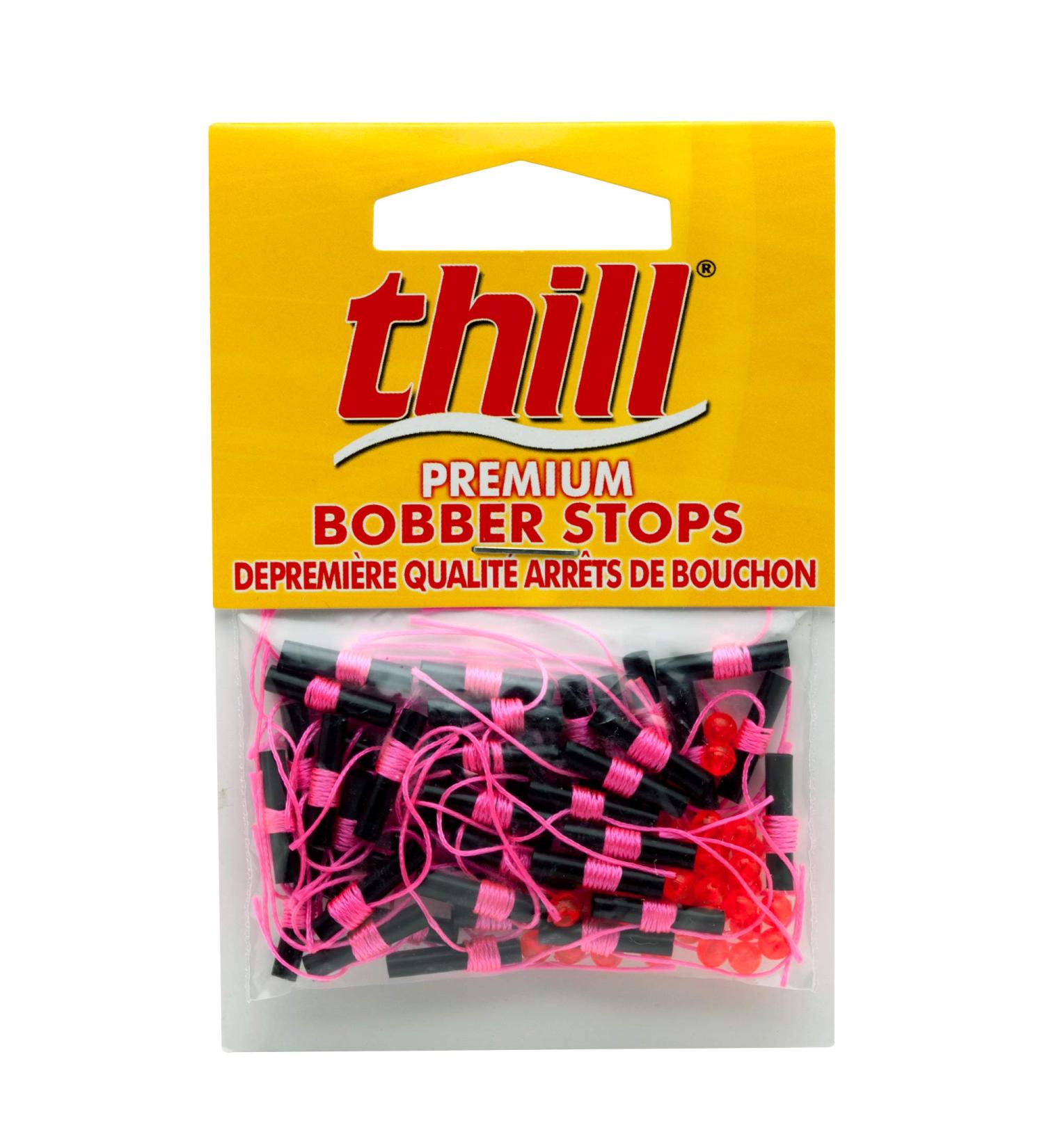 Thill Premium Bobber Stops for Fishing Floats, Fishing Gear and Accessories, 40 Pack, Hot Pink
