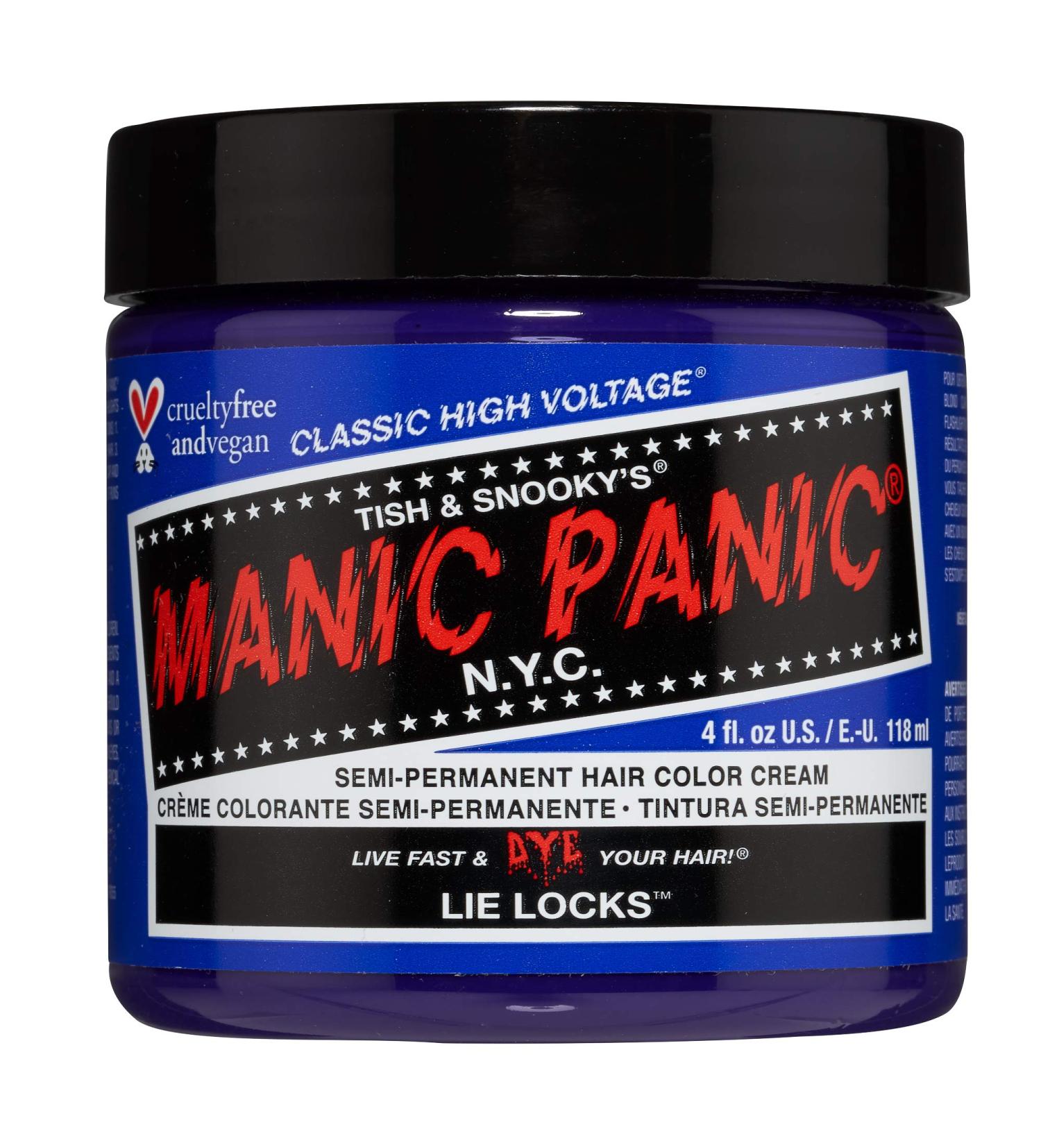 Manic Panic Lie Locks Hair Dye 4 Fl Oz - Vegan Semi-Permanent Indigo Blue Shade - PPD & Ammonia-Free Hair Color for Men & Women - Buy Online on SooperMarket.com