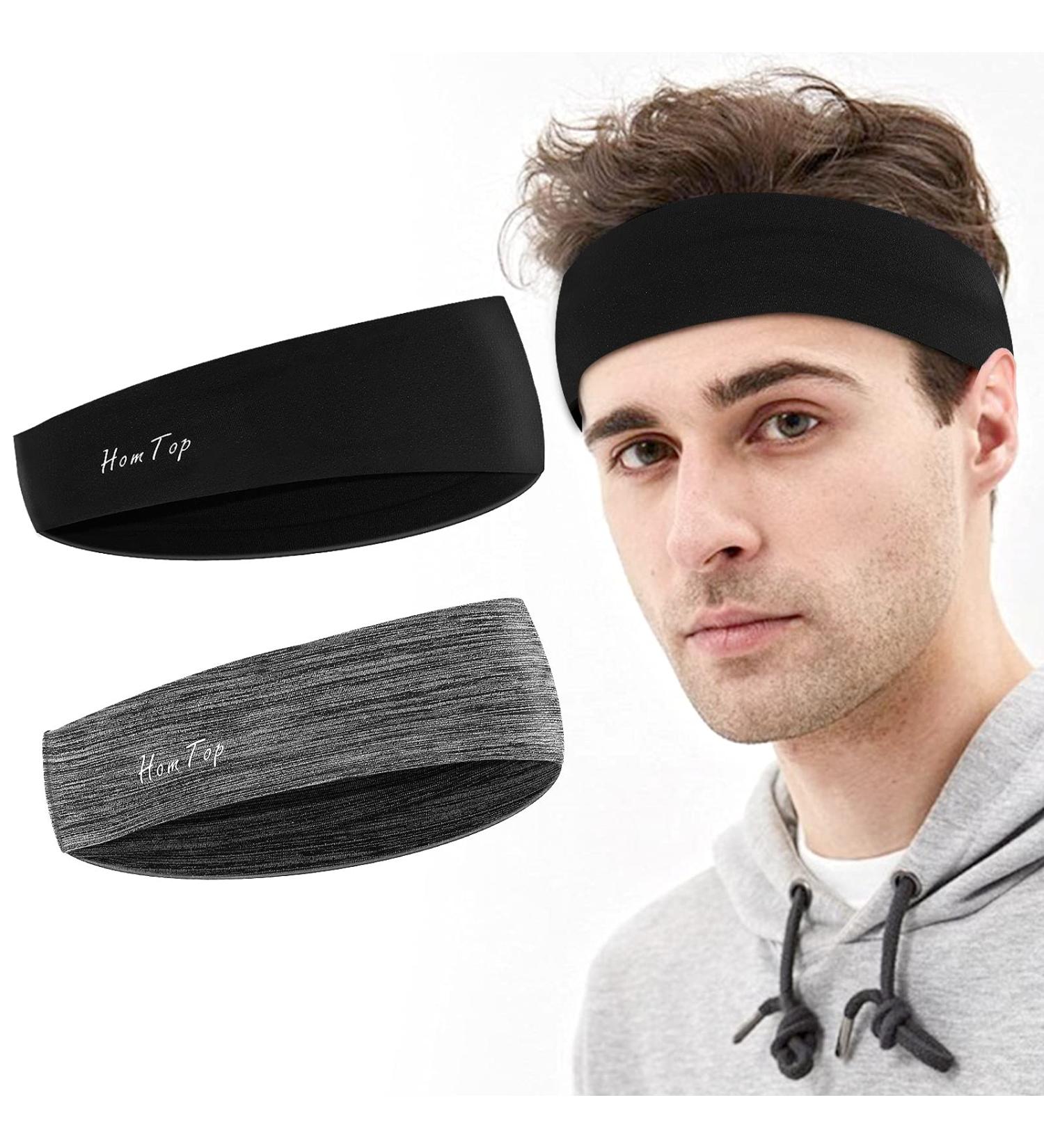 Premium Anti-Slip Sports Headbands for Men & Women - 2 Pack Sweatbands for Jogging Running Hiking & Cycling - Buy Online on SooperMarket.com