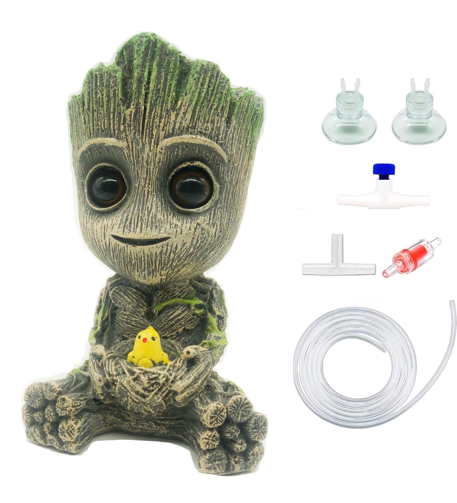 AnxunJim Aquarium Groot Air Bubbler Set - Fish Tank Air Stone Decorations - Buy Online on SooperMarket.com