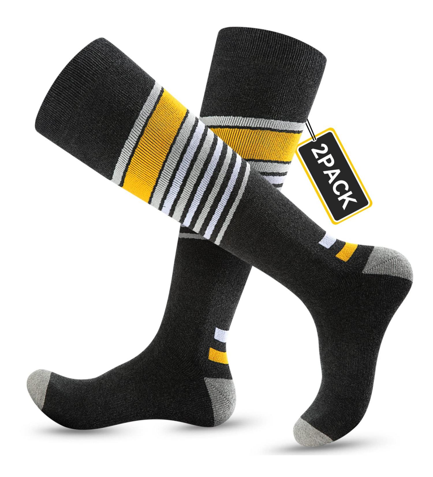 2 Pairs Unisex OTC Ski Socks for Snowboarding & Winter Sports - Gray, Medium - Buy Online on SooperMarket.com