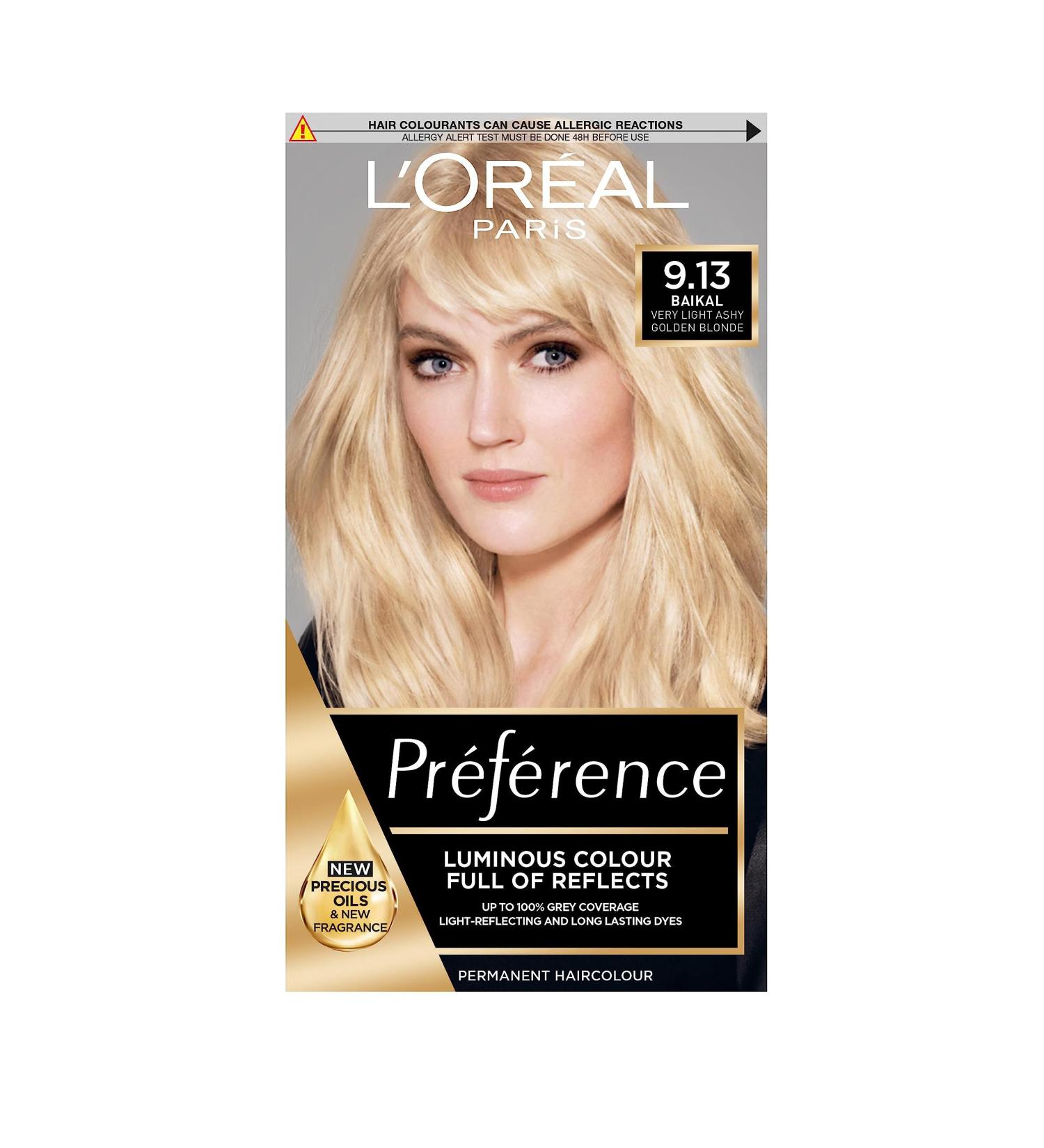 L'Oreal Paris Preference 9.13 Baikal Permanent Hair Dye - Long Lasting Luminous Colour - Buy Online on SooperMarket.com