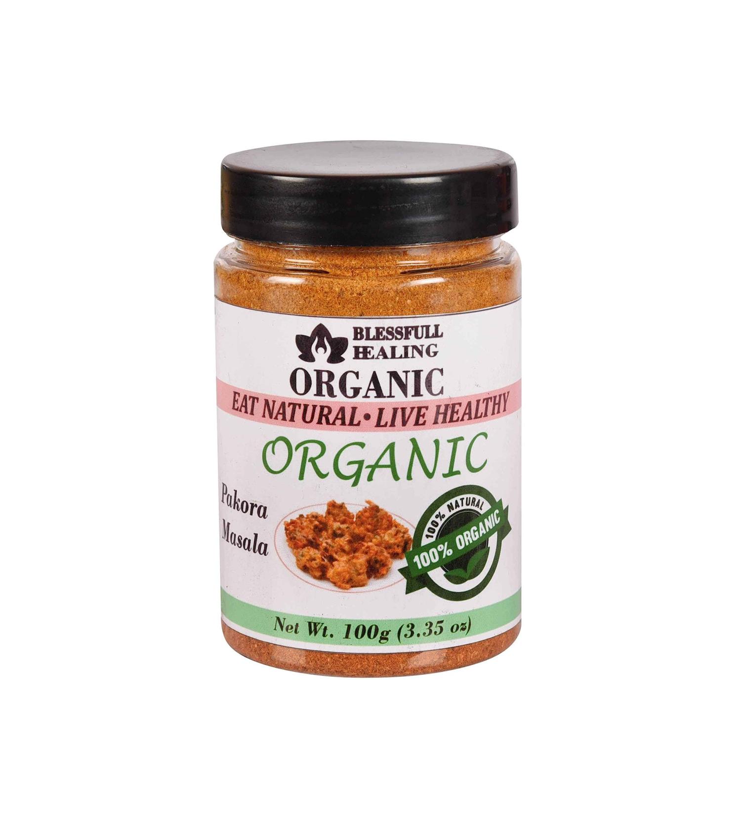Blessfull Healing Organic Pakora Masala 100 Gram Airtight Container (Packing May Vary) 100 Gram 3.35 oz - Buy Online on SooperMarket.com