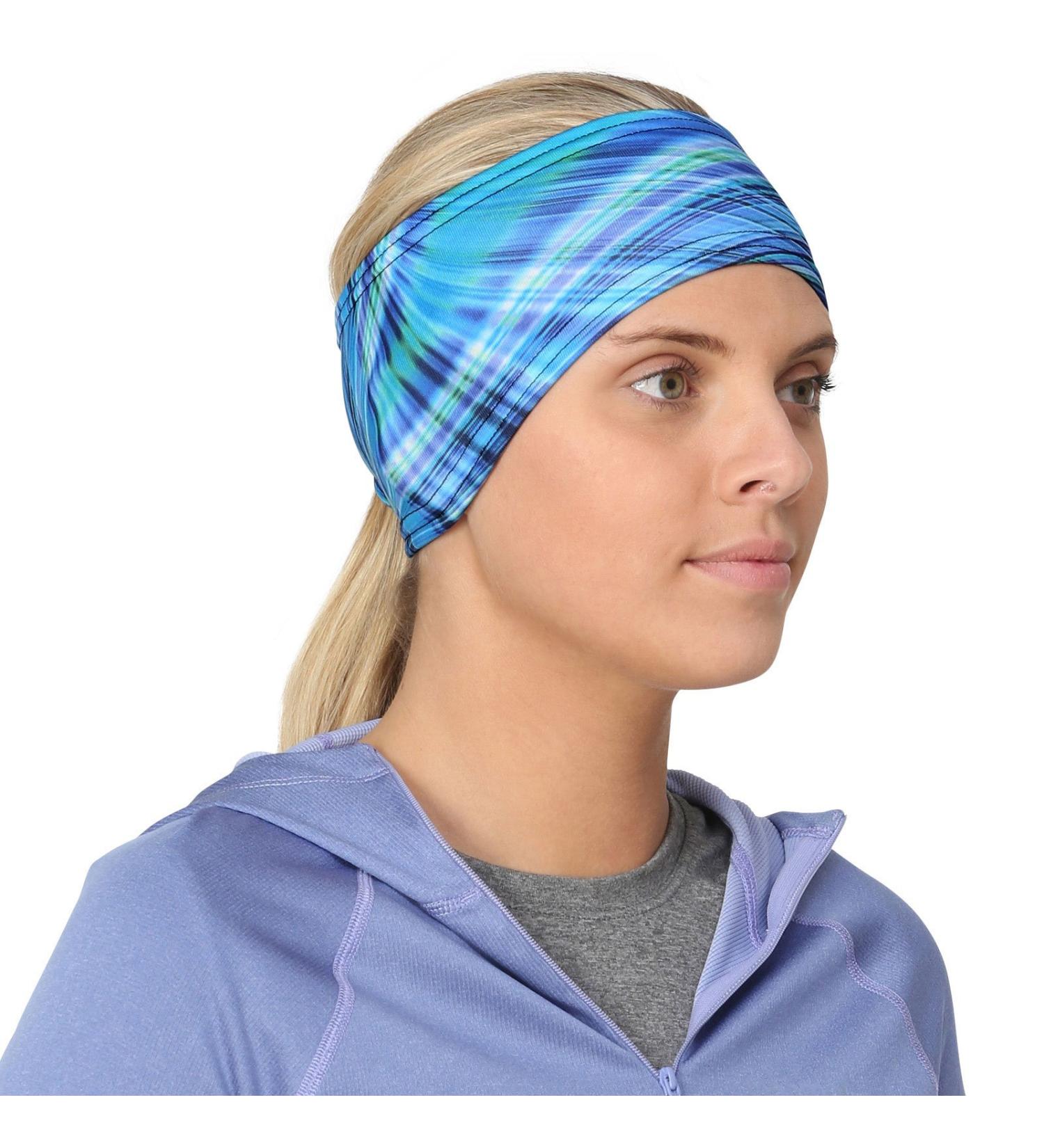 TrailHeads Women's Print Ponytail Headband Made in USA - deep dive blue - Buy Online on SooperMarket.com