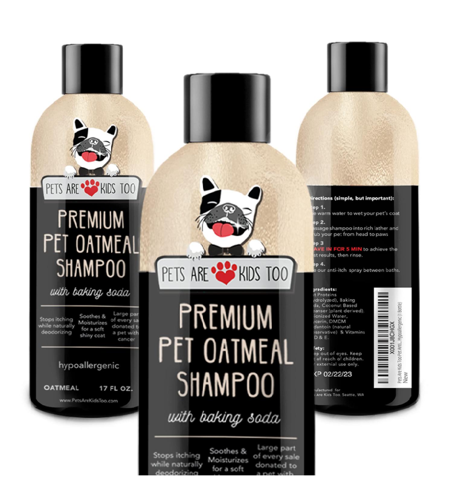 Pet Oatmeal Anti-Itch Shampoo & Conditioner - Soothes Allergies, Dry Skin & Itchiness! Smells Amazing! (1 btl) - Buy Online on SooperMarket.com